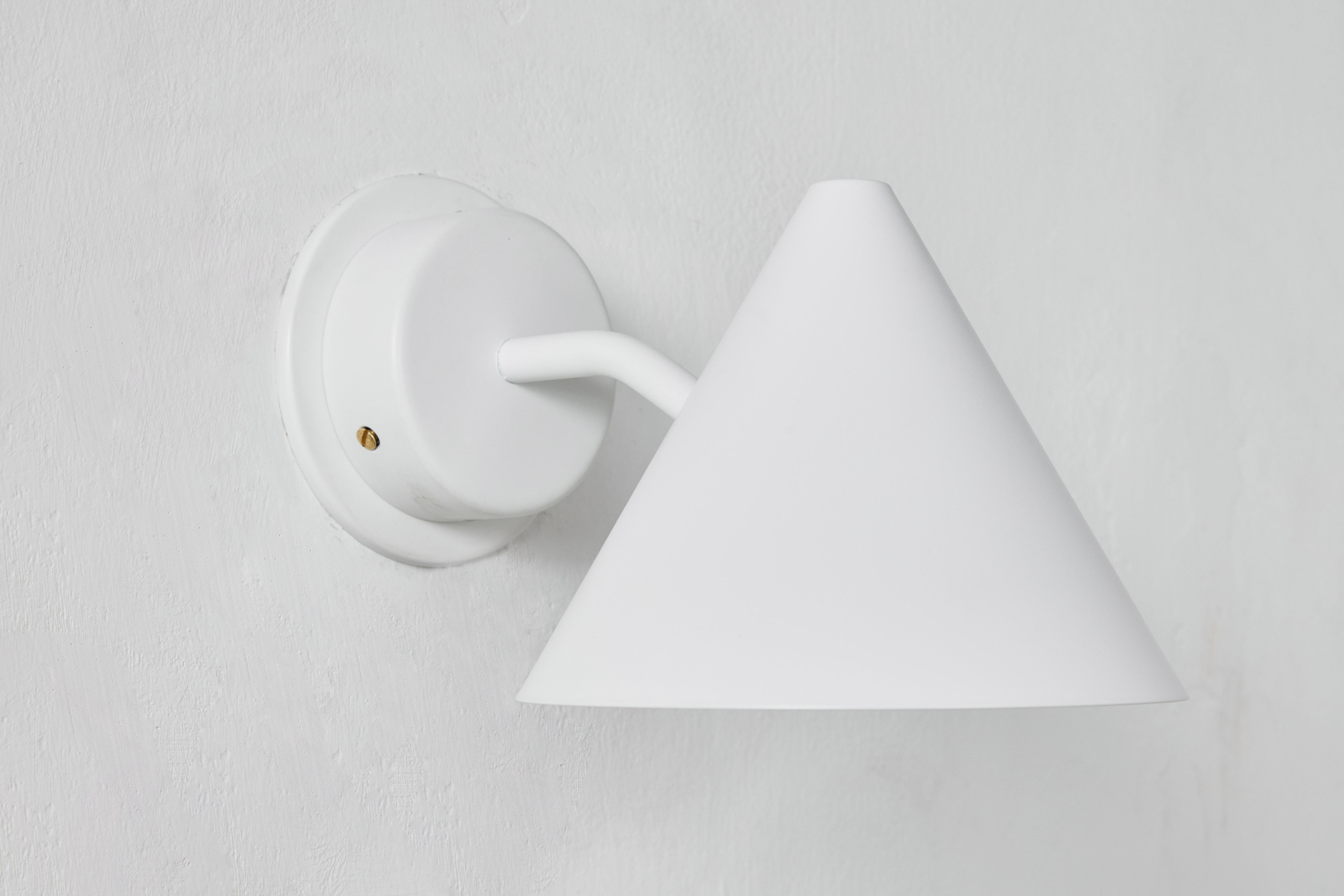 Contemporary Hans-Agne Jakobsson 'Mini-Tratten' Outdoor Sconce in White For Sale