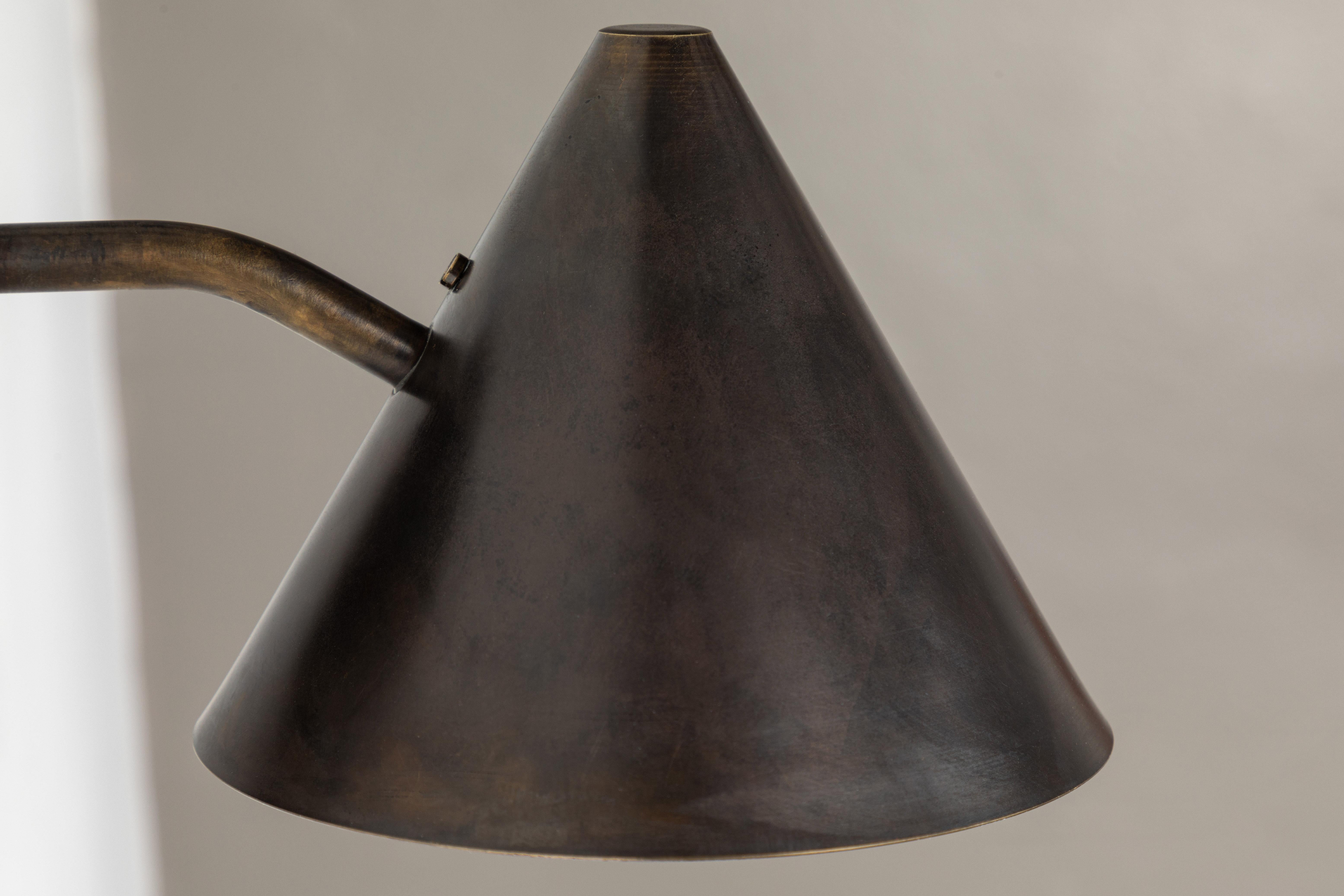 Hans-Agne Jakobsson 'Mini-Tratten' Dark Brown Patinated Outdoor Sconce For Sale 4