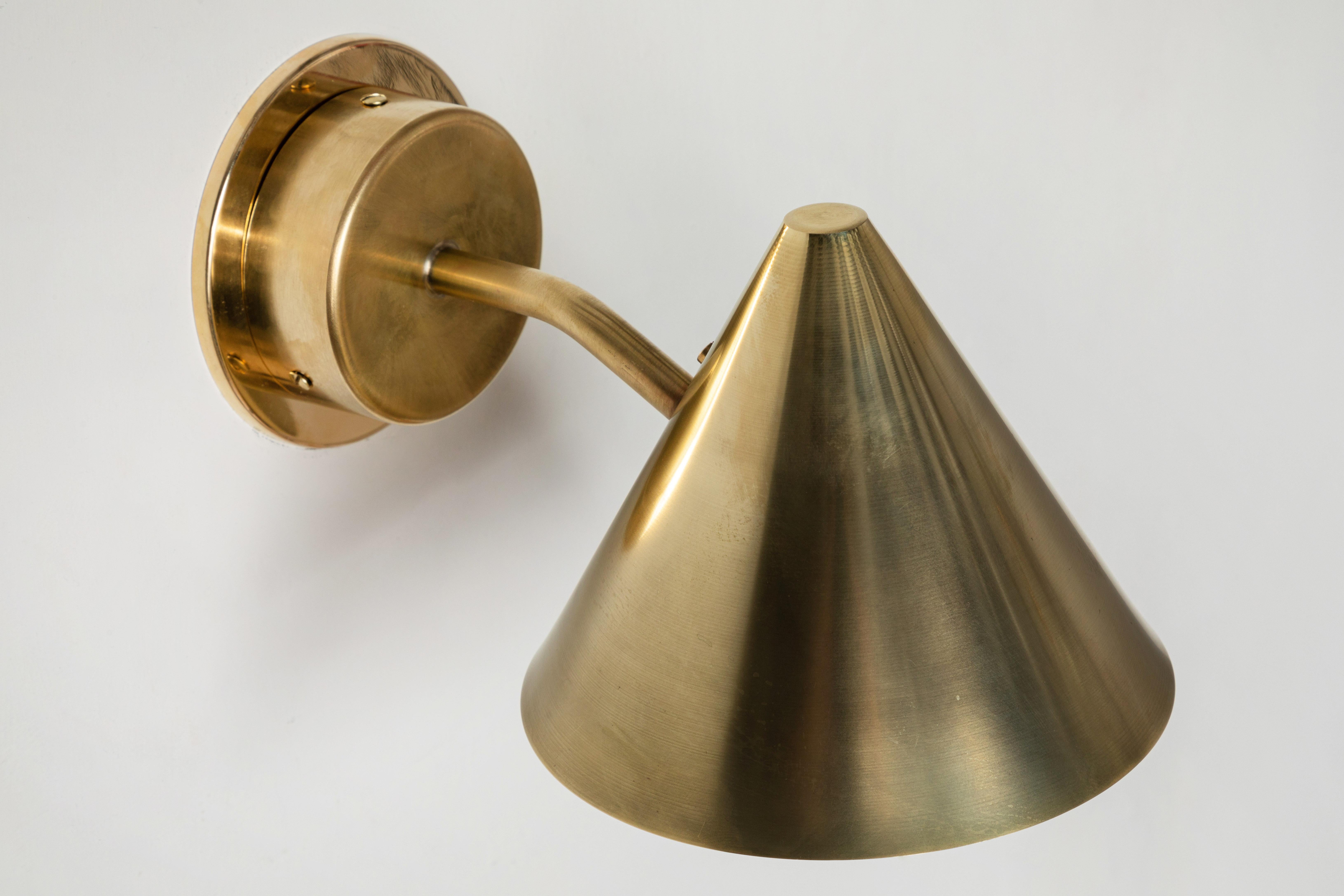Paint Hans-Agne Jakobsson 'Mini-Tratten' Raw Brass Outdoor Sconce For Sale