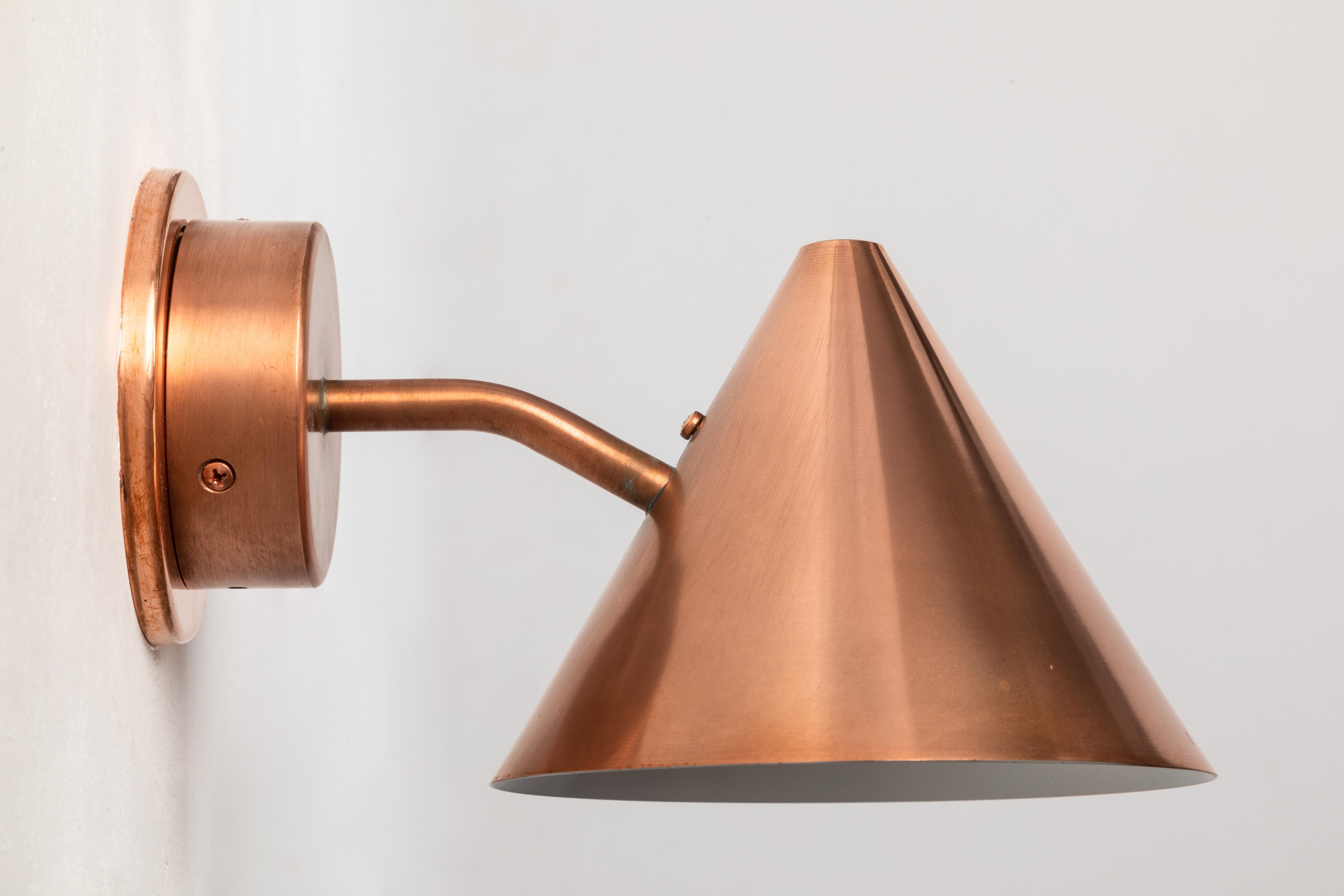 Hans-Agne Jakobsson 'Mini-Tratten' Raw Copper Outdoor Sconce For Sale 1