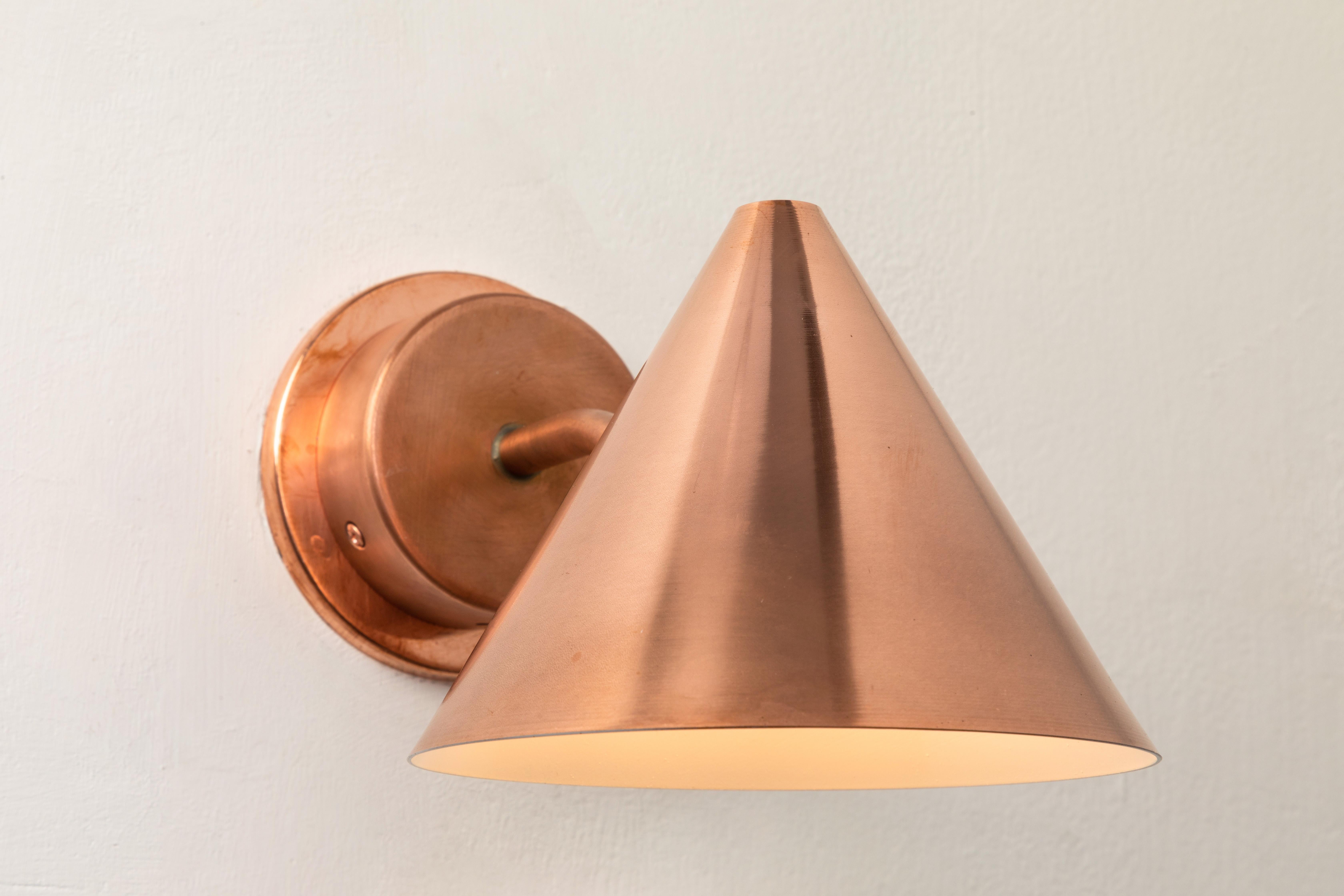 Contemporary Hans-Agne Jakobsson 'Mini-Tratten' Raw Copper Outdoor Sconce For Sale