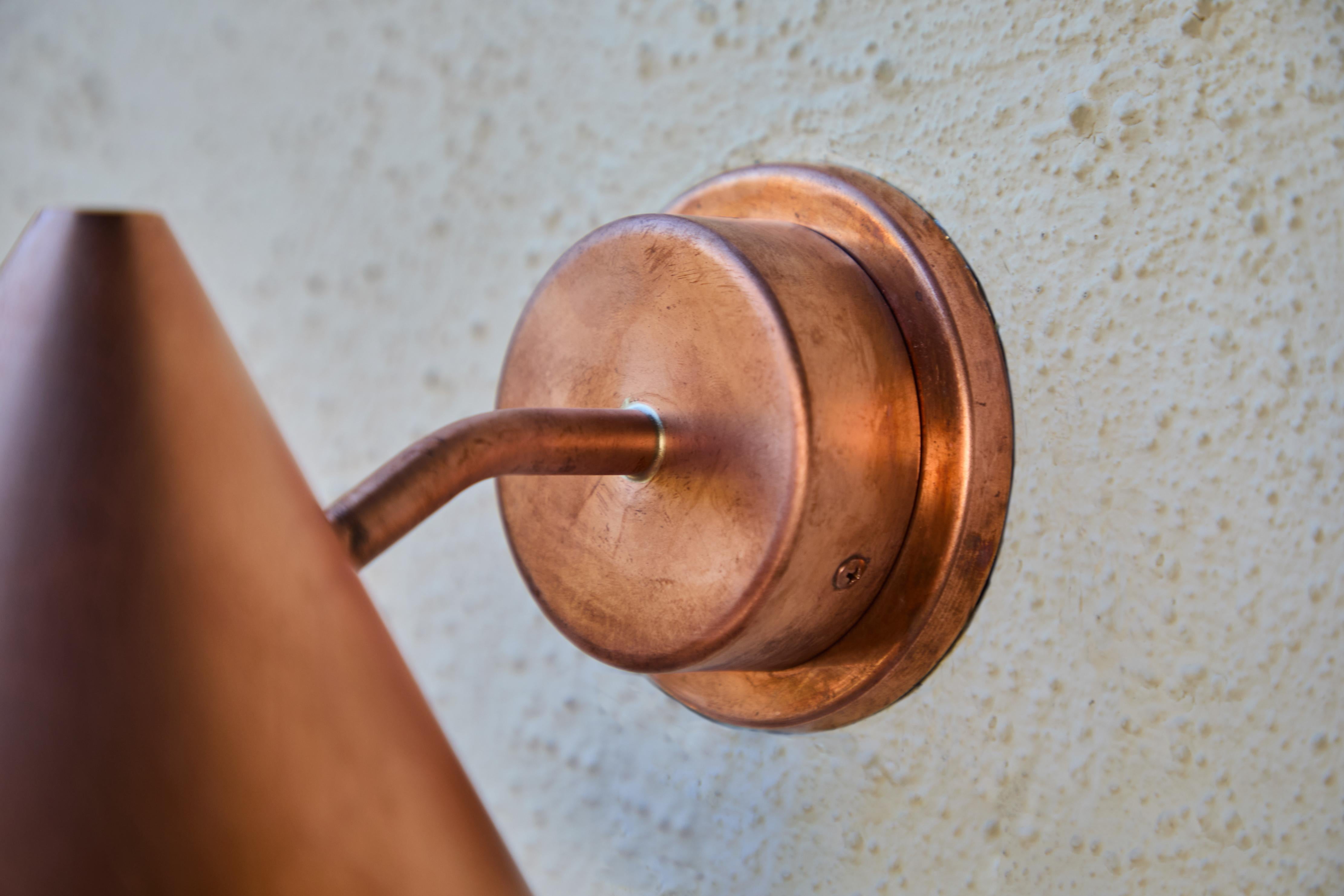 Sconce da esterno in rame lucido 'Mini-Tratten' di Hans-Agne Jakobsson in vendita 1