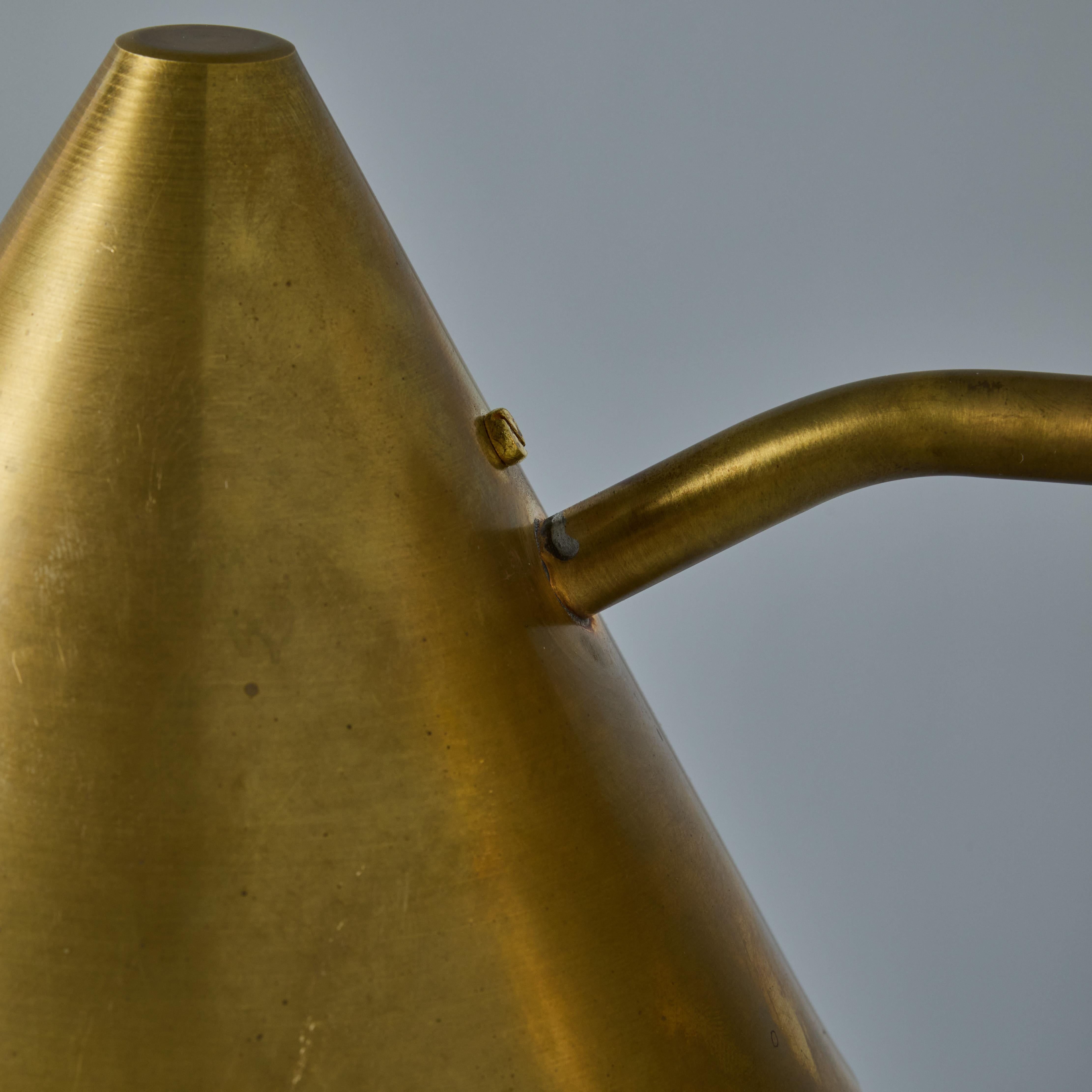 Hans-Agne Jakobsson 'Mini-Tratten' Raw Brass Outdoor Sconce For Sale 6