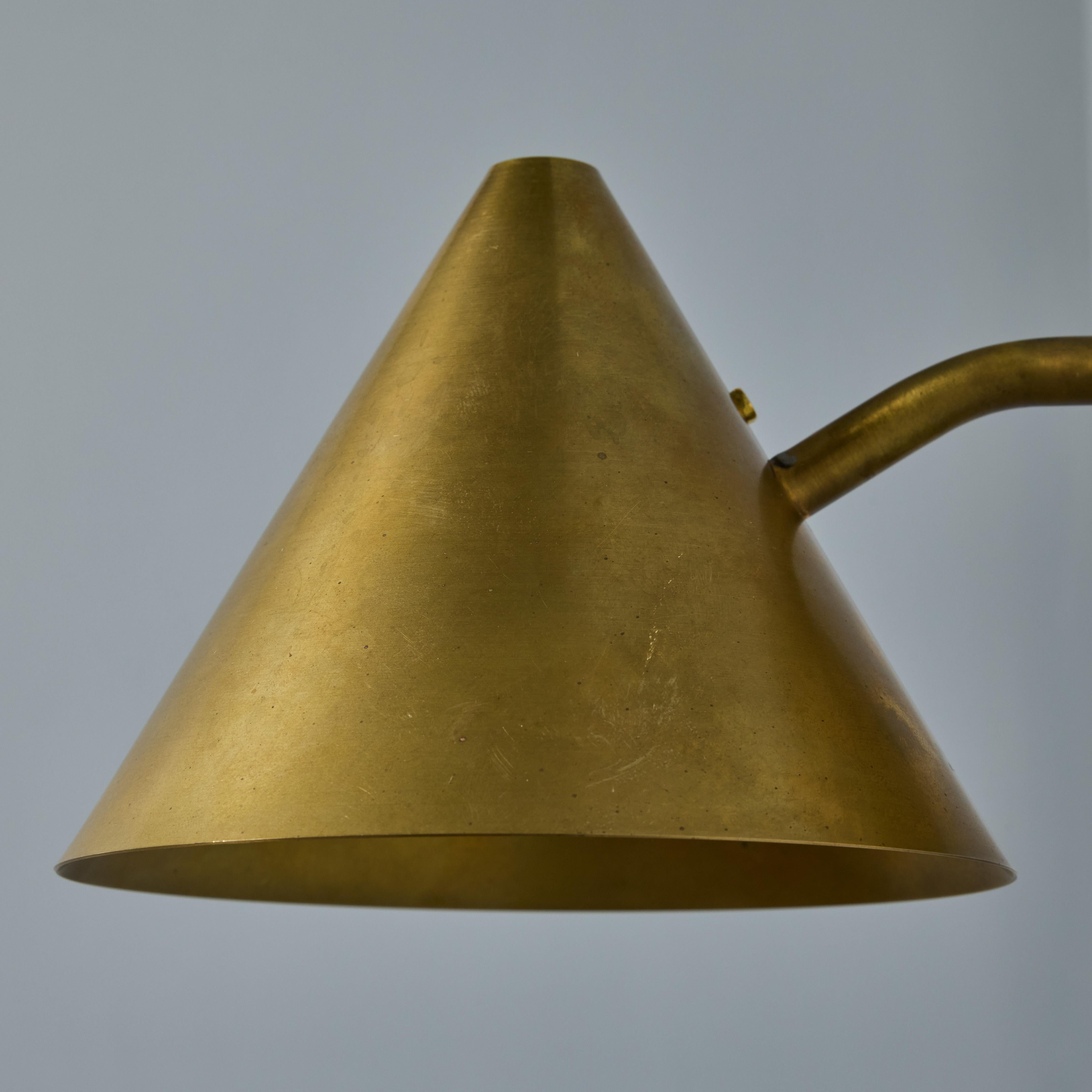 Hans-Agne Jakobsson 'Mini-Tratten' Raw Brass Outdoor Sconce For Sale 7