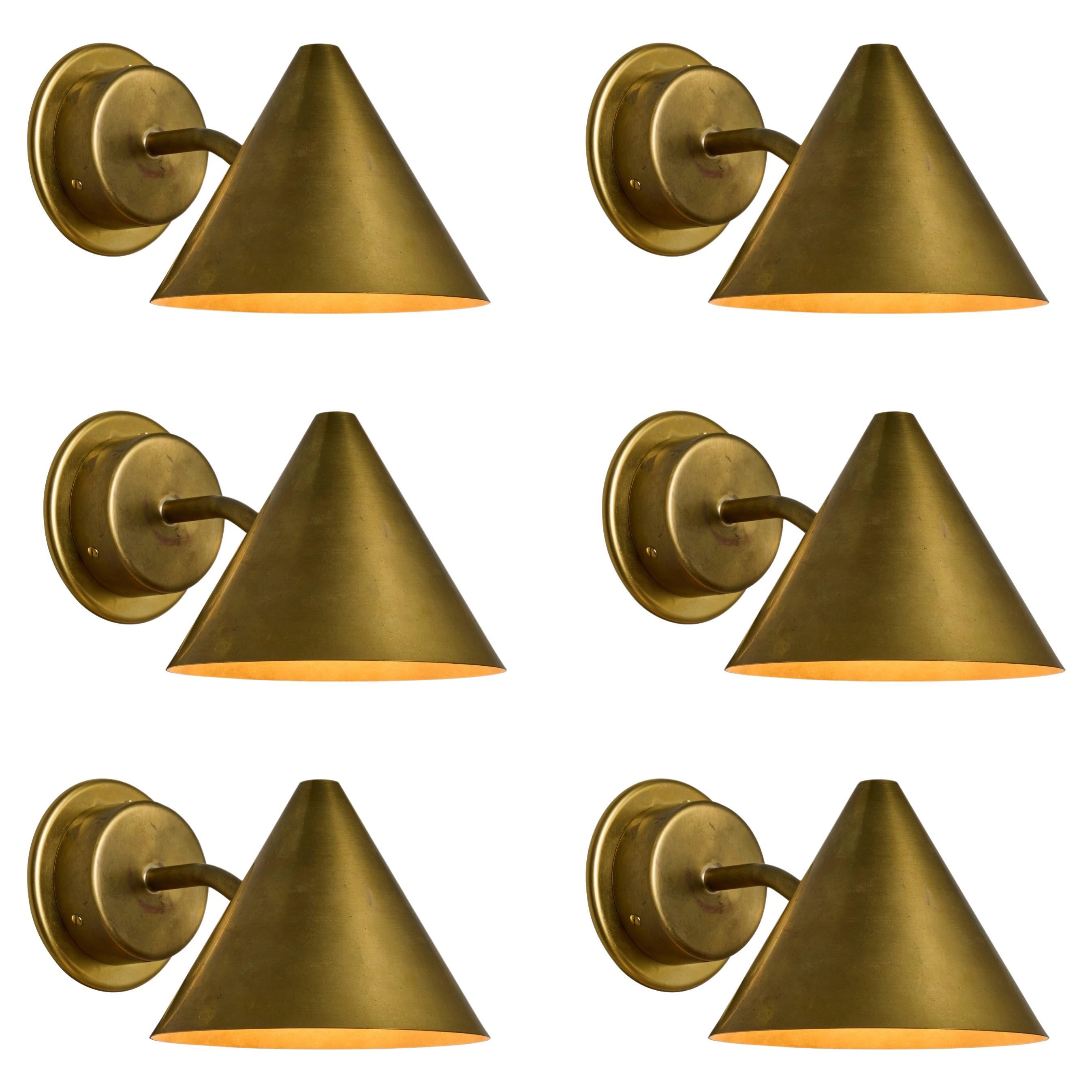 Hans-Agne Jakobsson 'Mini-Tratten' Raw Brass Outdoor Sconce