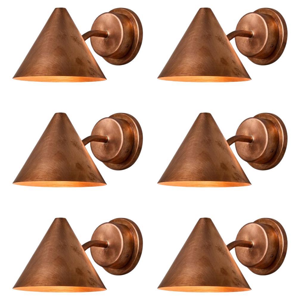 Hans-Agne Jakobsson 'Mini-Tratten' Raw Copper Outdoor Sconce