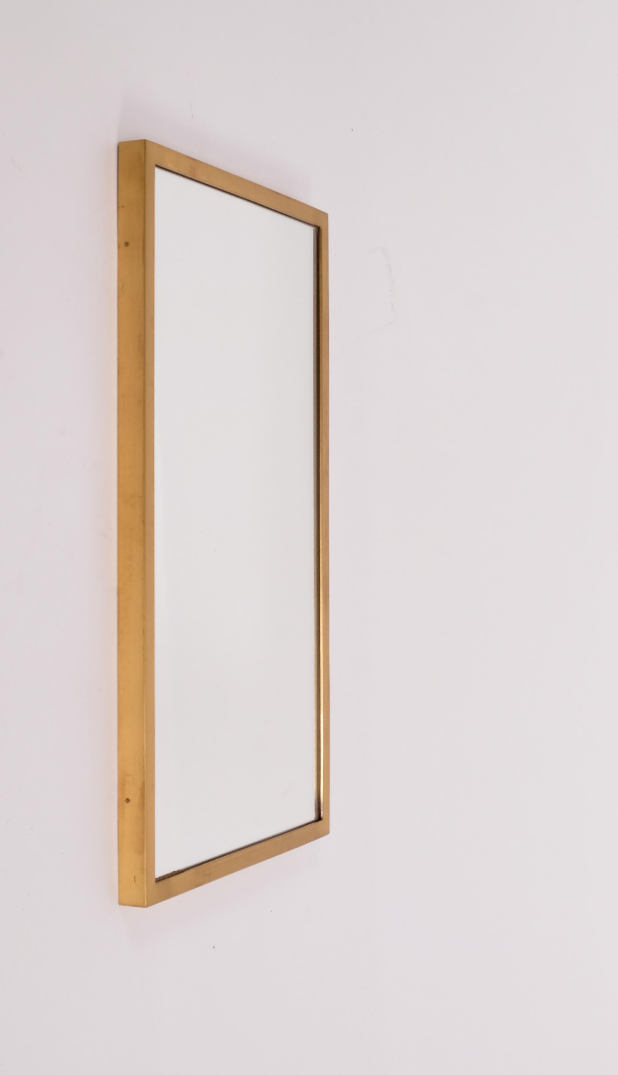 Brass Hans-Agne Jakobsson Mirror, Sweden, 1950s For Sale