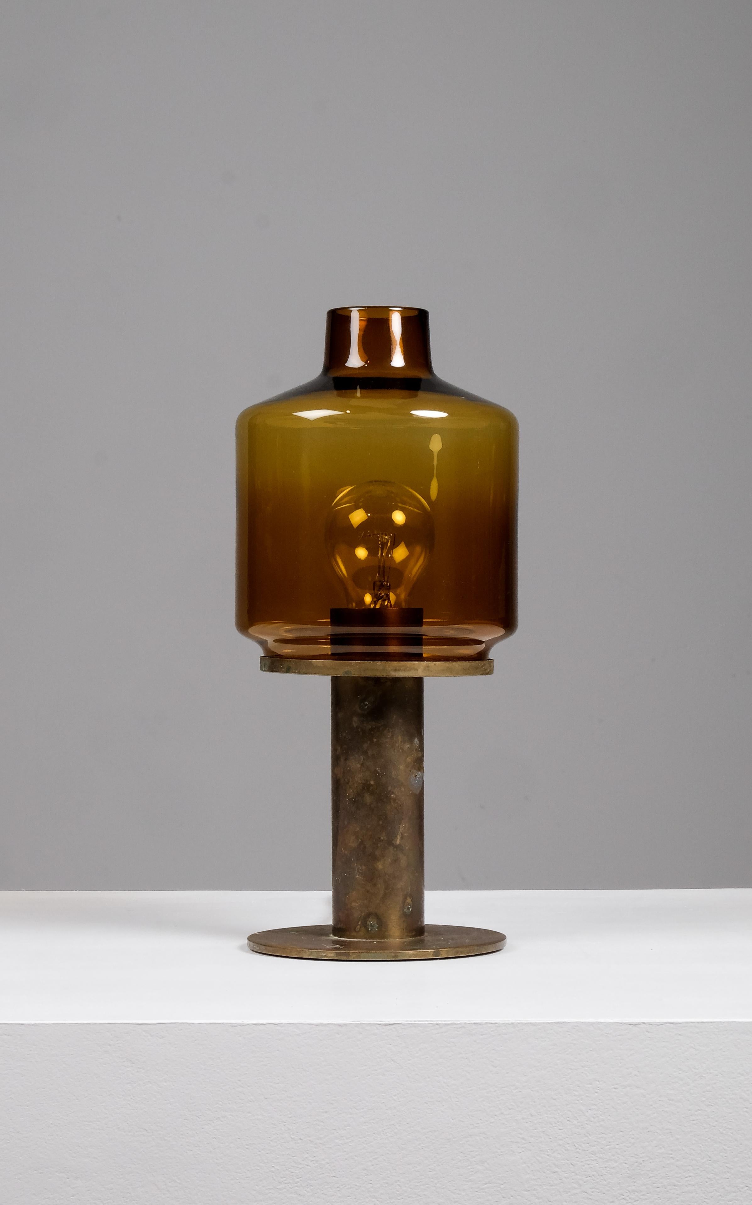 Scandinavian Modern Hans-Agne Jakobsson Model B-102 Brass Table Lamp, 1960s For Sale