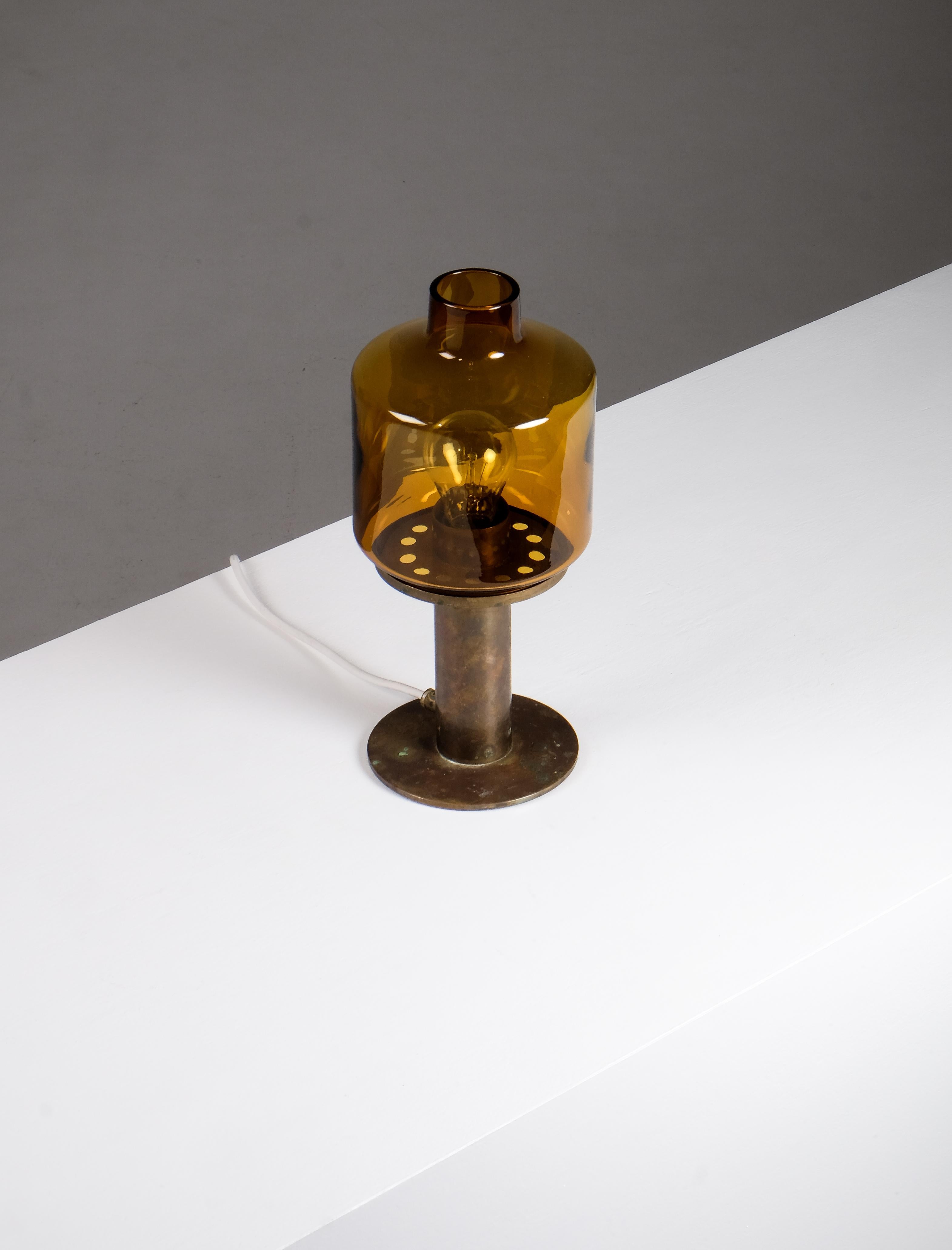Swedish Hans-Agne Jakobsson Model B-102 Brass Table Lamp, 1960s For Sale