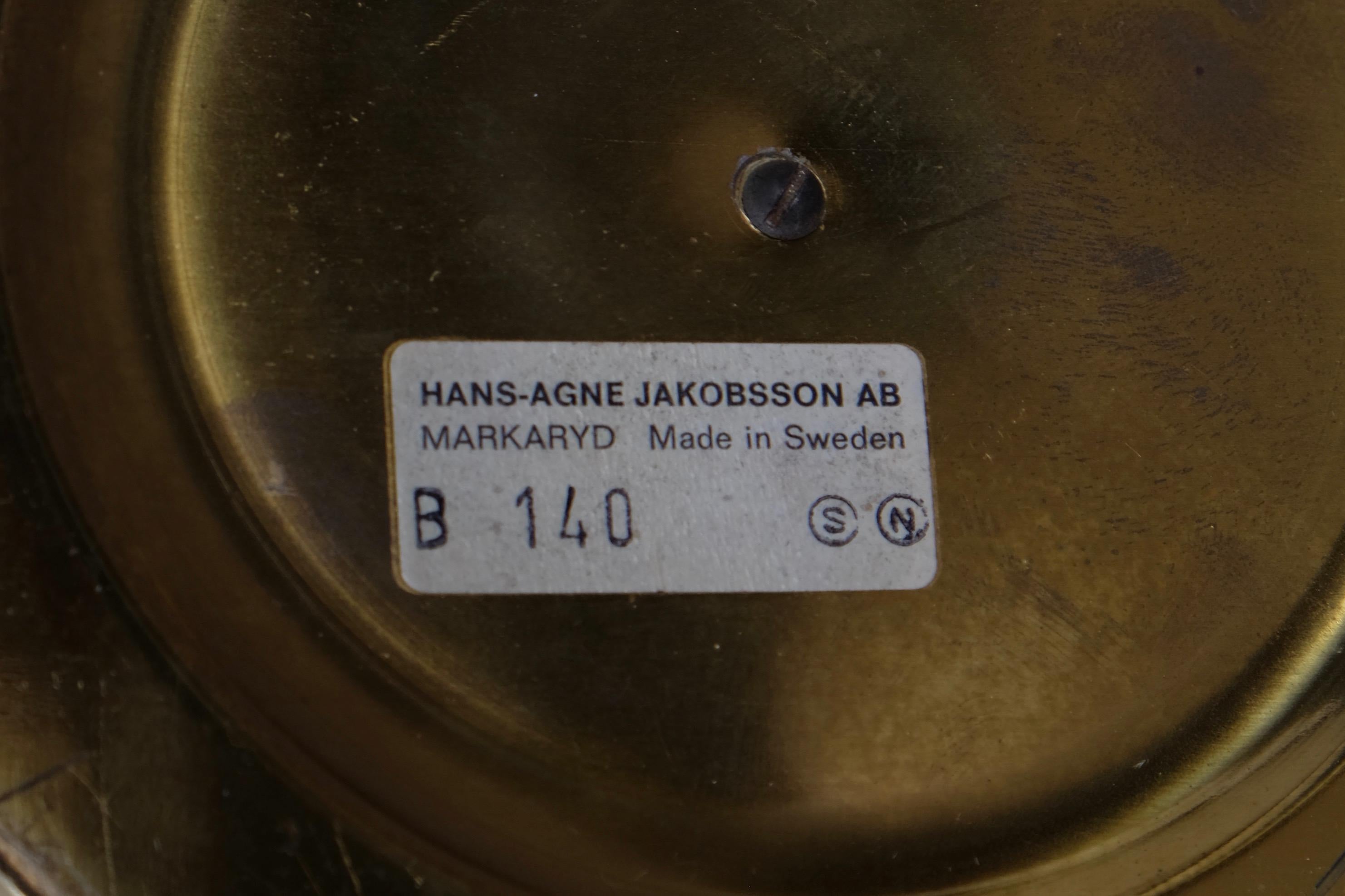 Hans-Agne Jakobsson Model B-140 Brass Table Lamp, 1960s For Sale 4