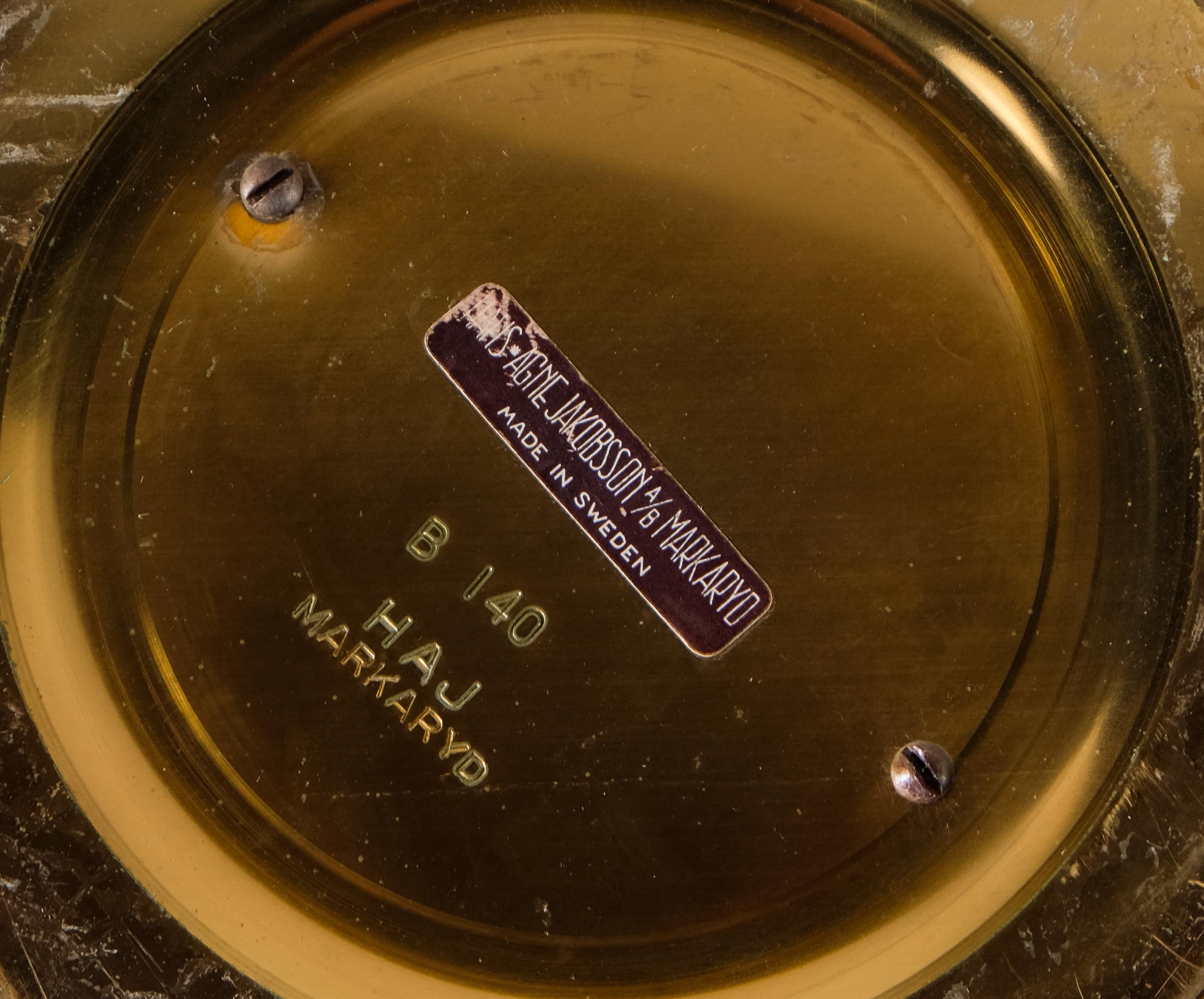 Suédois Lampe de bureau Hans-Agne Jakobsson modèle B-140 en laiton, années 1960 en vente