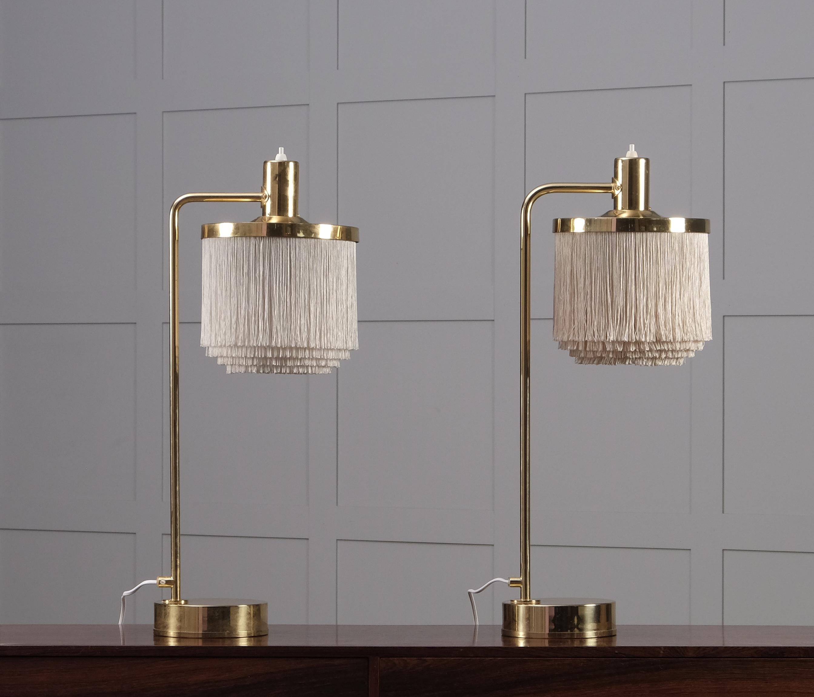 Hans-Agne Jakobsson Model B-140 Brass Table Lamps, 1960s In Good Condition In Stockholm, SE