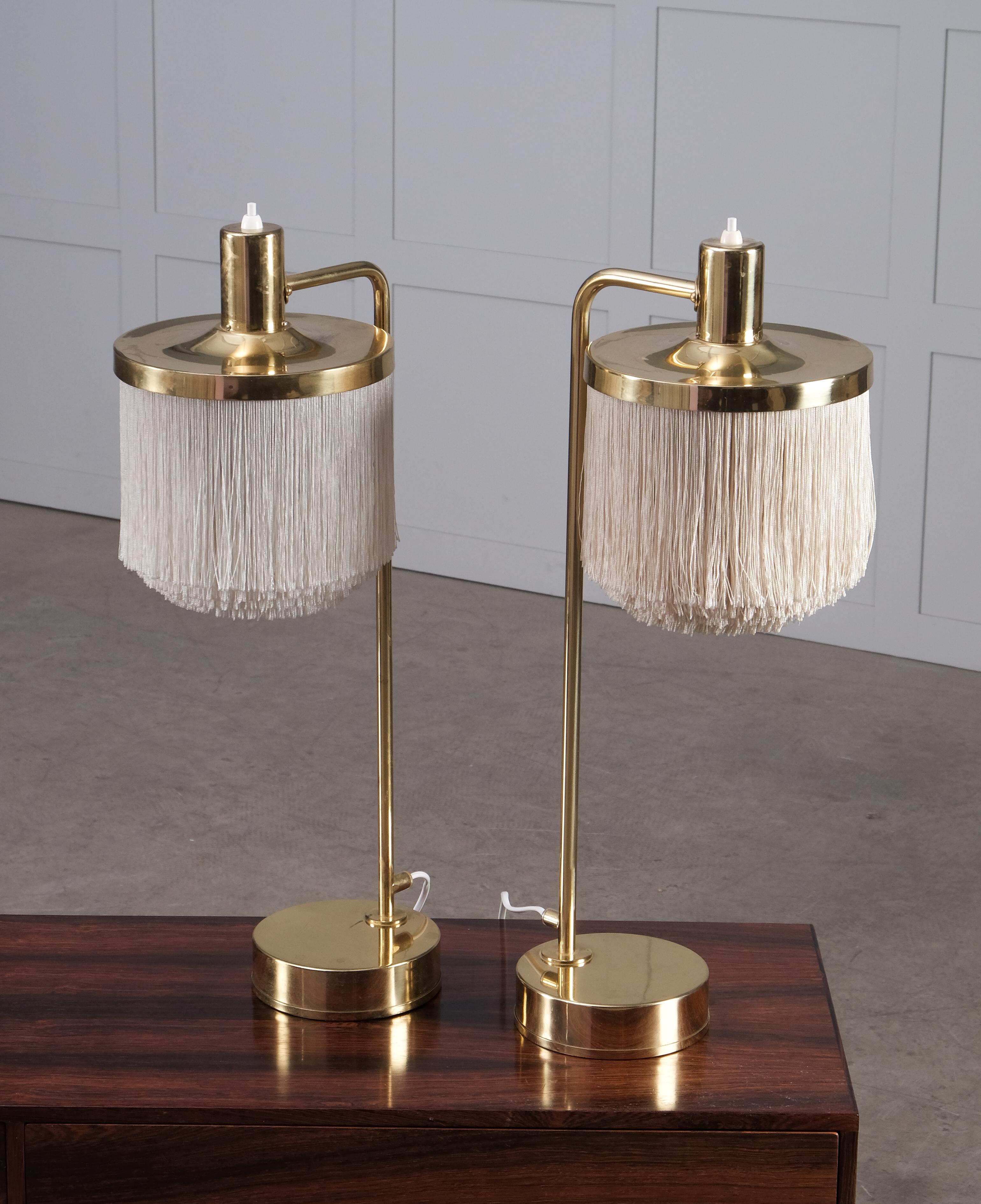 Hans-Agne Jakobsson Model B-140 Brass Table Lamps, 1960s 3