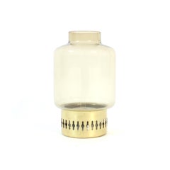 Hans-Agne Jakobsson, model L 95, brass and glass candle holder, 1960s