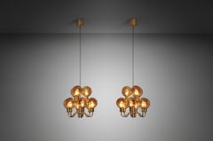 Hans-Agne Jakobsson Model "T716" Ceiling Lamps for Markaryd, Sweden 1960s