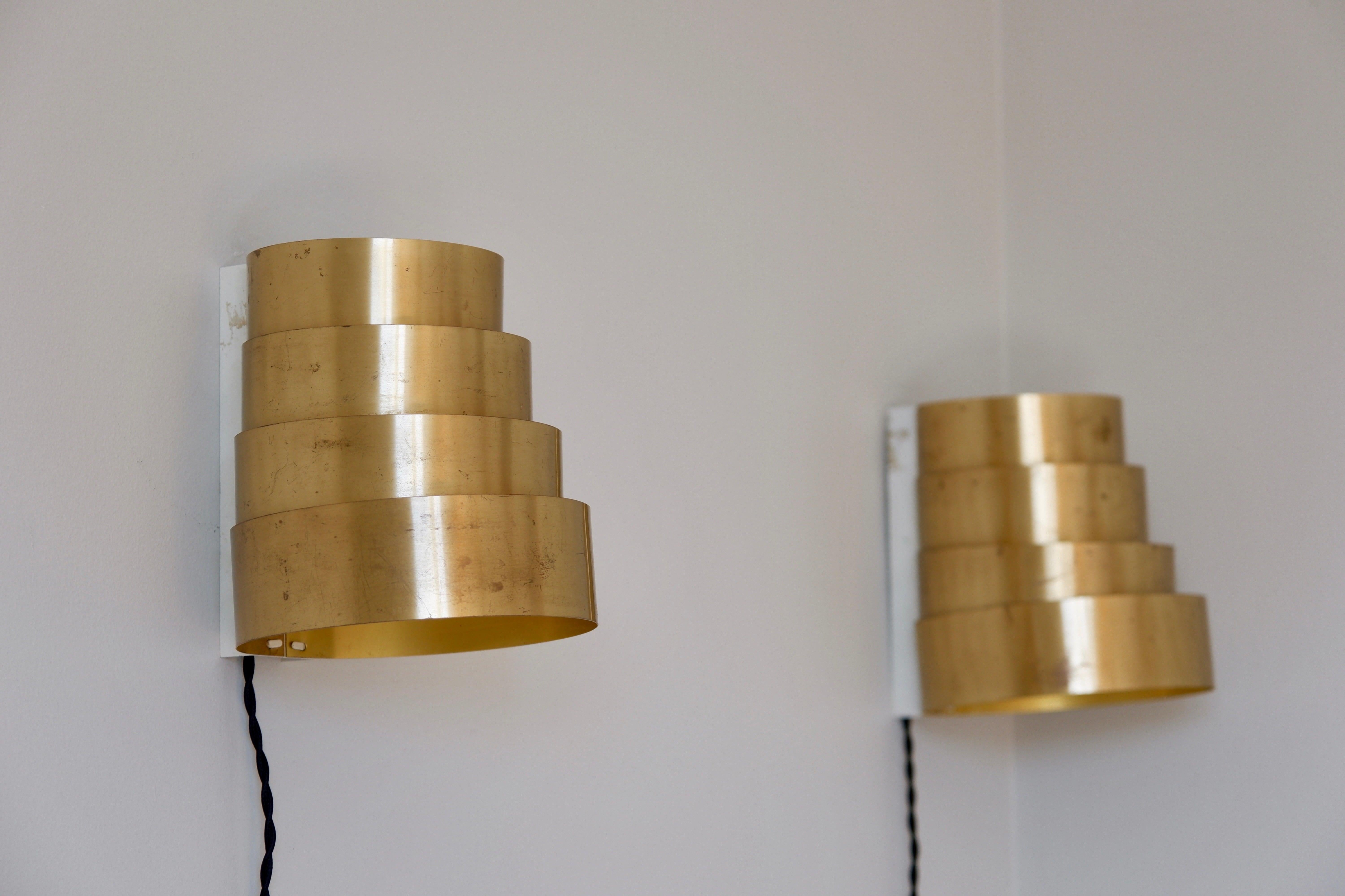 Brass Hans Agne Jakobsson model V312 in brass circa 1960, Sweden. For Sale