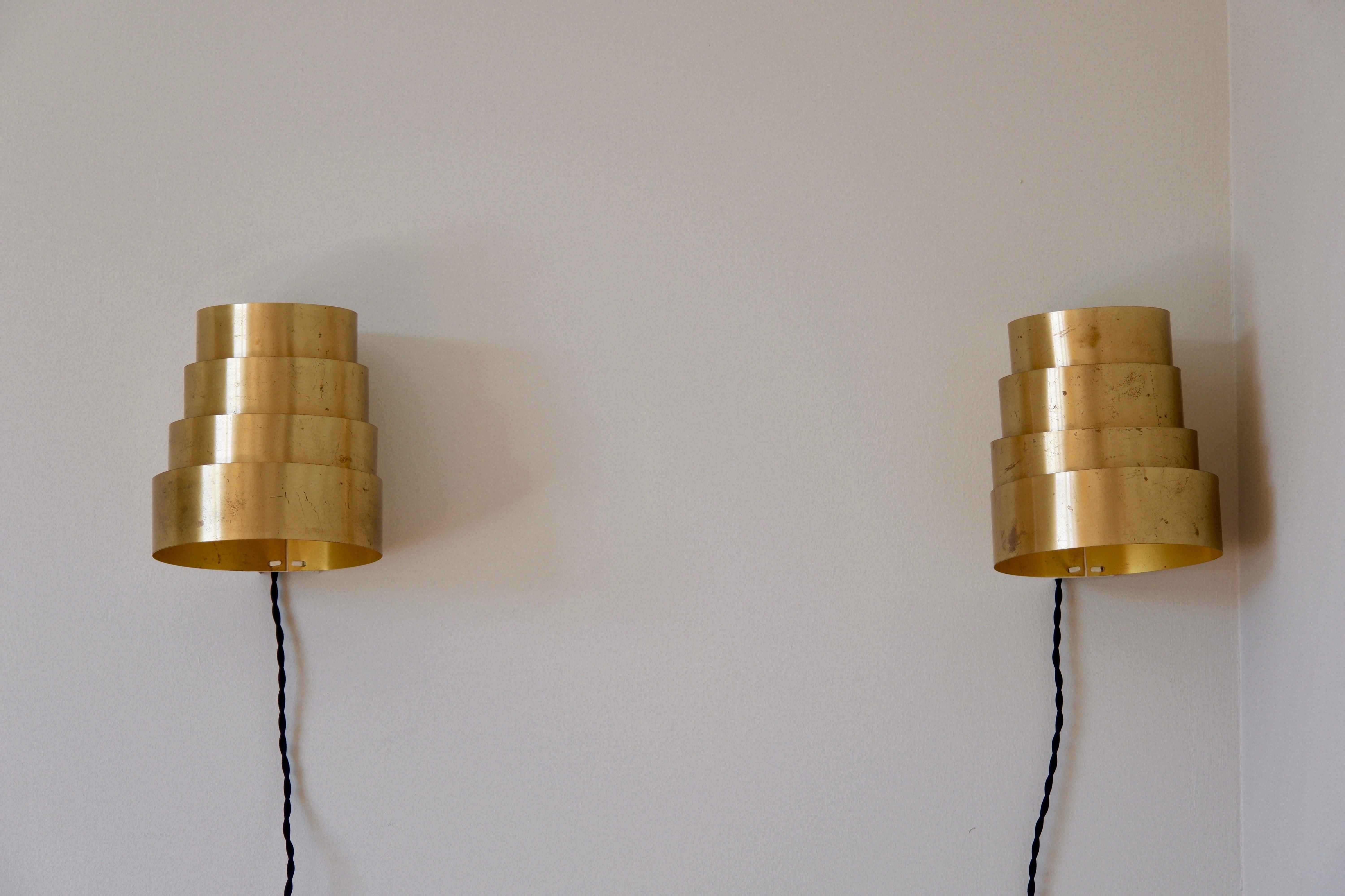 Hans Agne Jakobsson model V312 in brass circa 1960, Sweden. For Sale 1