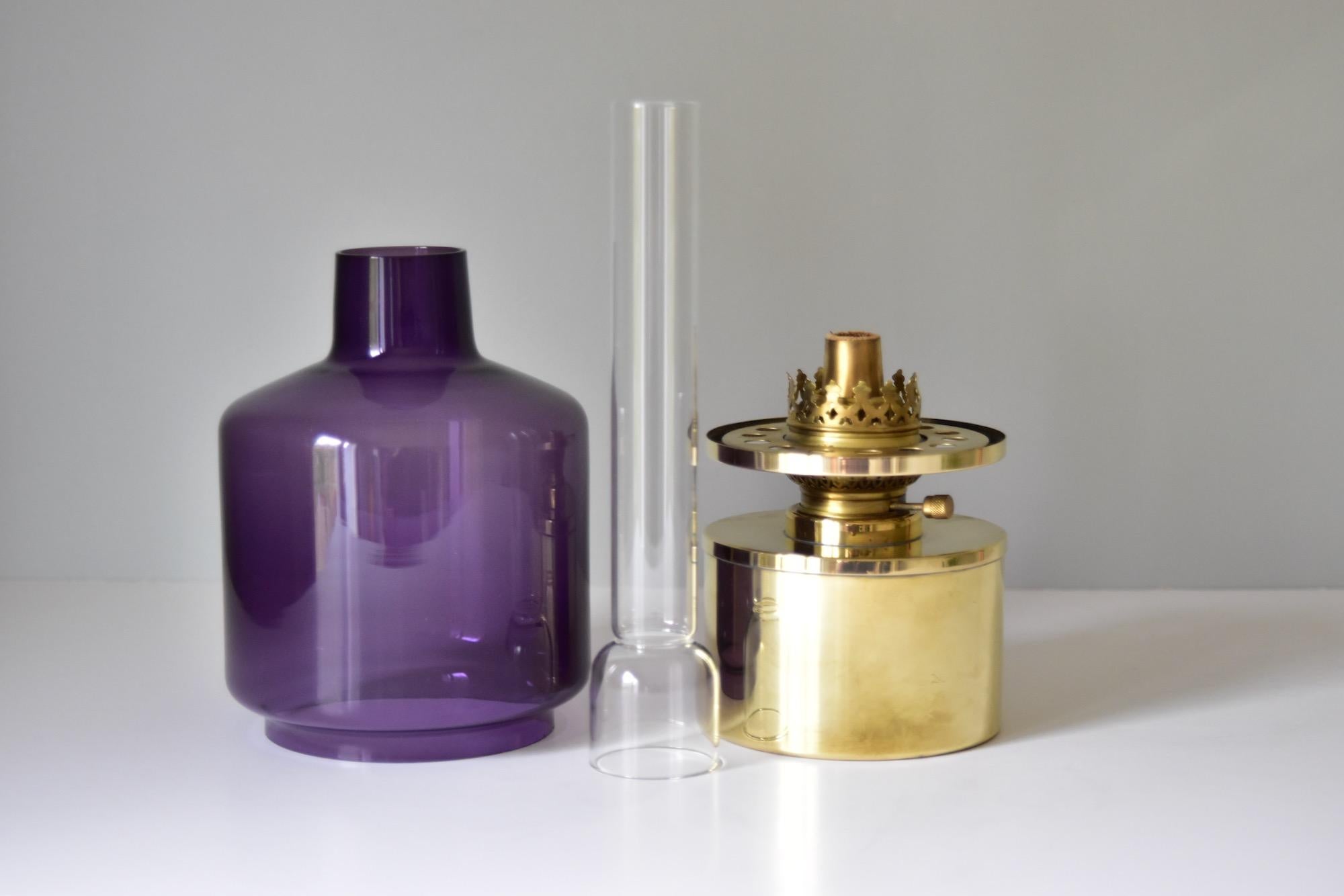 Swedish Hans Agne Jakobsson Oil Lamp Markaryd Sweden, 1950s Typ L47