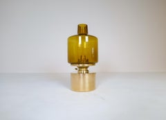 Hans-Agne Jakobsson Oil Lamp Model L-47 in Brass and Glass, 1960s, Sweden