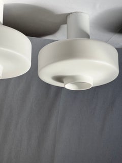Hans Agne Jakobsson Pair Glass flush mount Lamps, Midcentury from Sweden 1950's