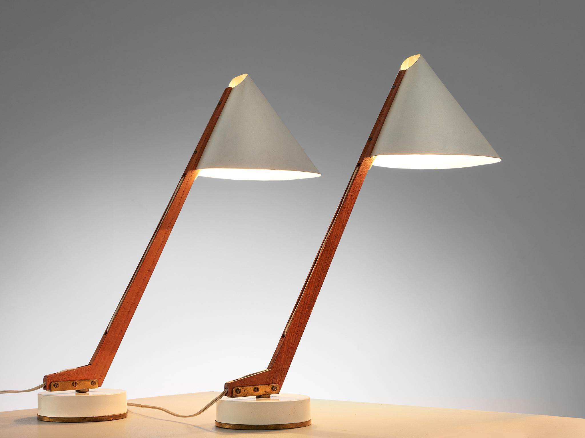 Scandinavian Modern Hans Agne Jakobsson Pair of 'B54' Table Lamps, circa 1955