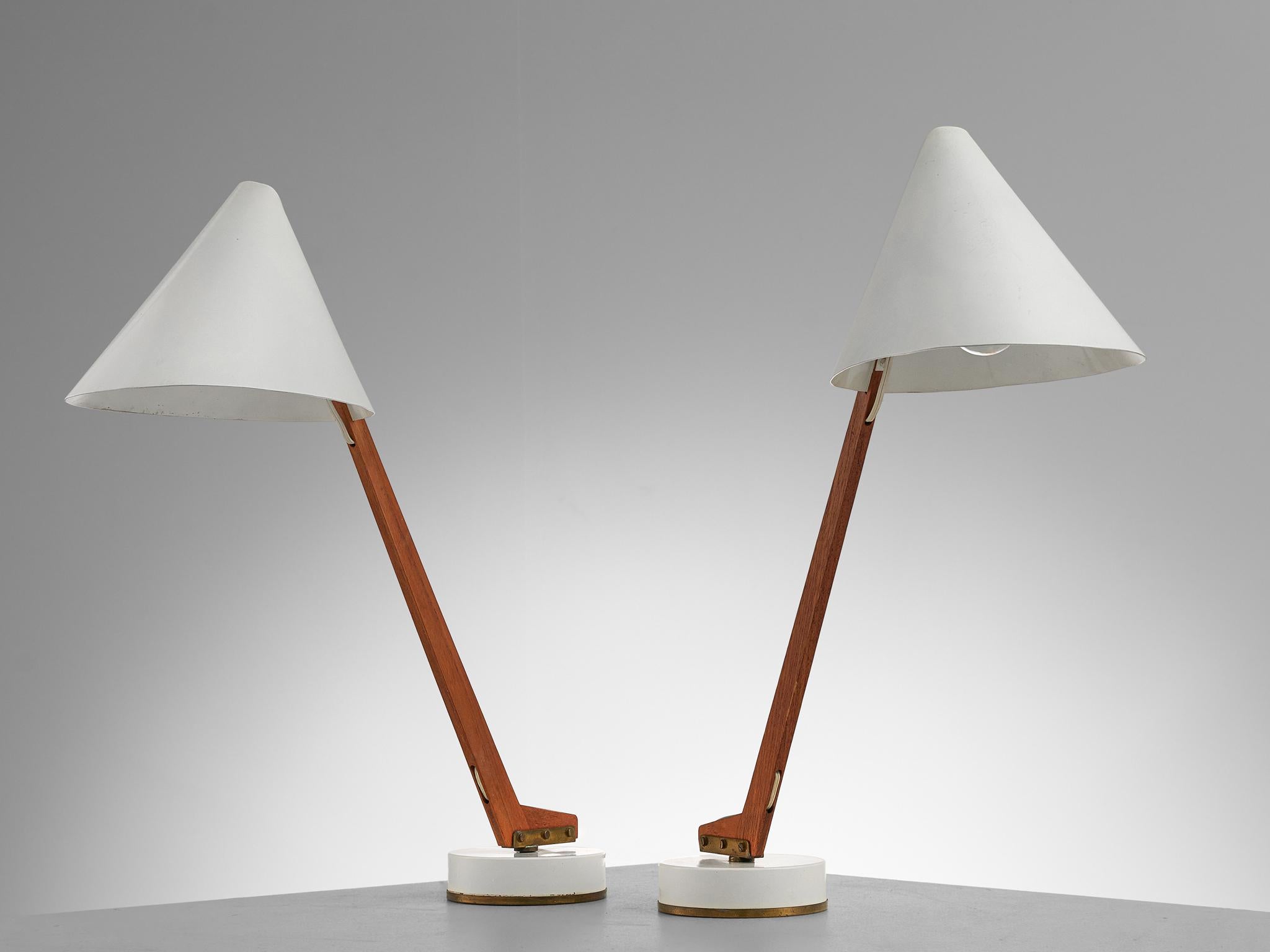 Hans Agne Jakobsson Pair of 'B54' Table Lamps, circa 1955 In Good Condition In Waalwijk, NL