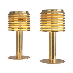 Hans-Agne Jakobsson Pair of Brass Table Lamps Model 'B-142'