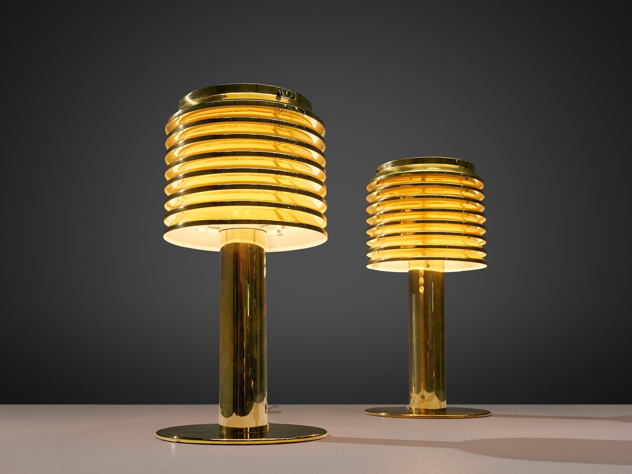 Hans-Agne Jakobsson Pair of Brass Table Lamps Model 'B-142' In Good Condition In Waalwijk, NL