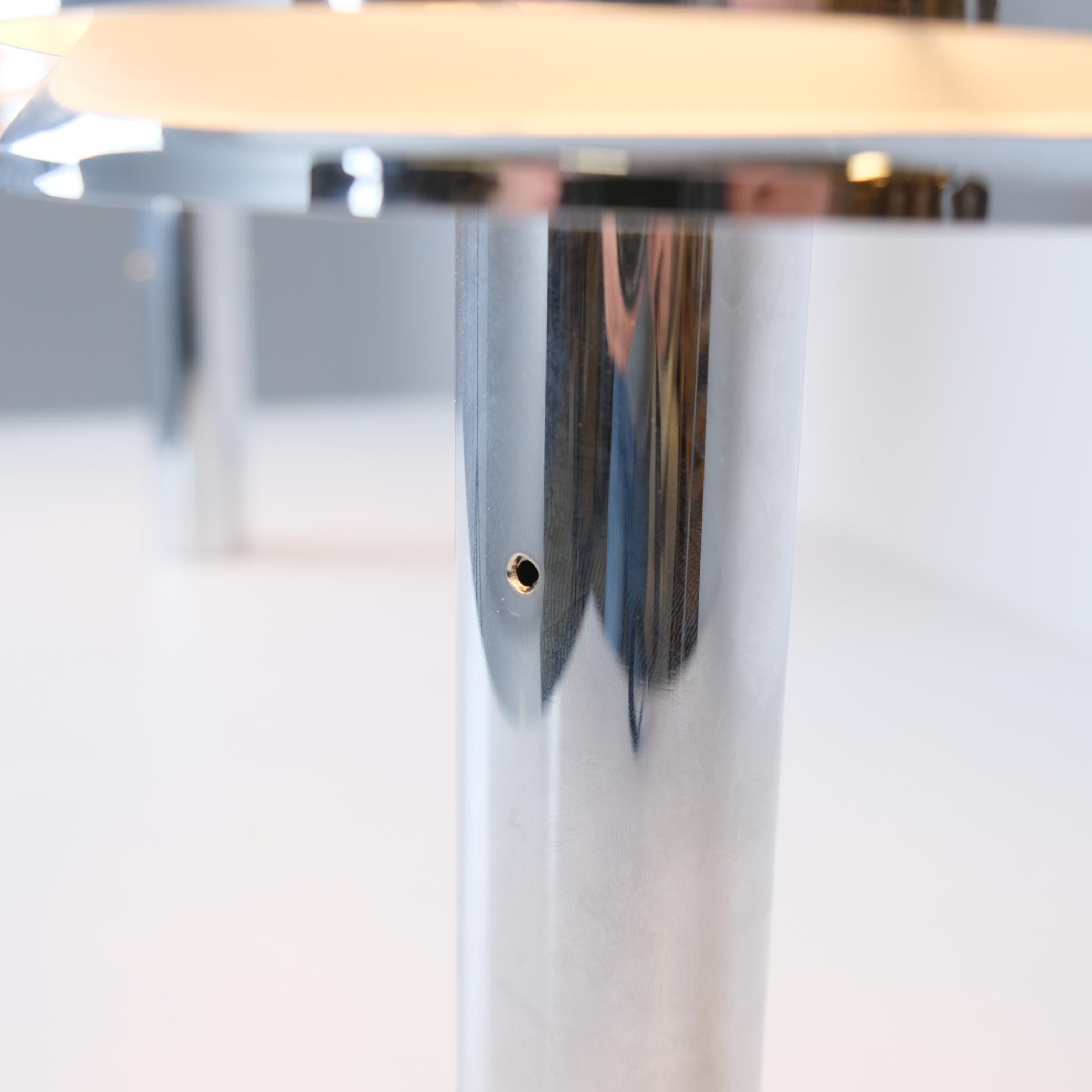 Hans-Agne Jakobsson Pair of Chromed Table Mounted Lamps, Sweden 1970s For Sale 4