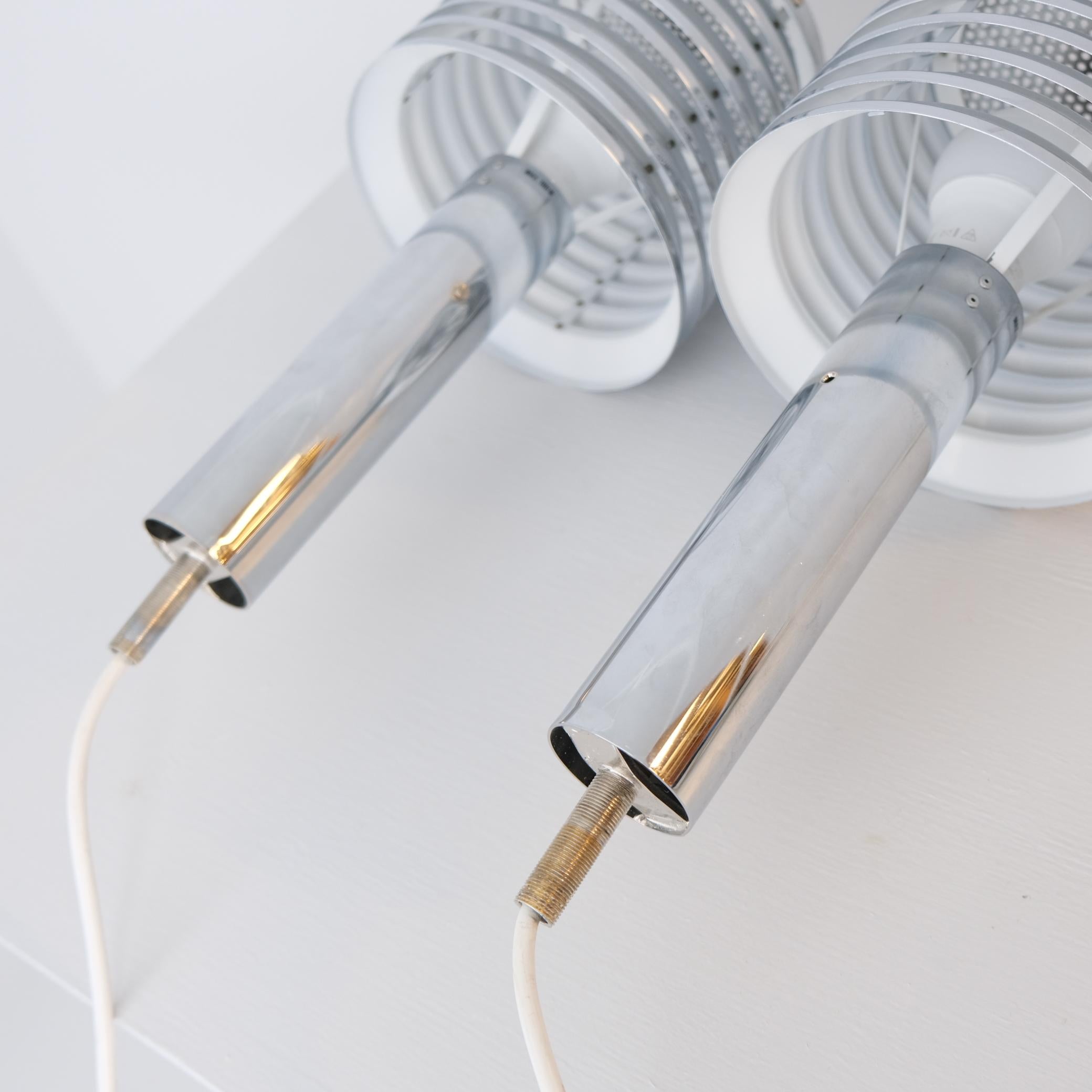 Hans-Agne Jakobsson Pair of Chromed Table Mounted Lamps, Sweden 1970s For Sale 7
