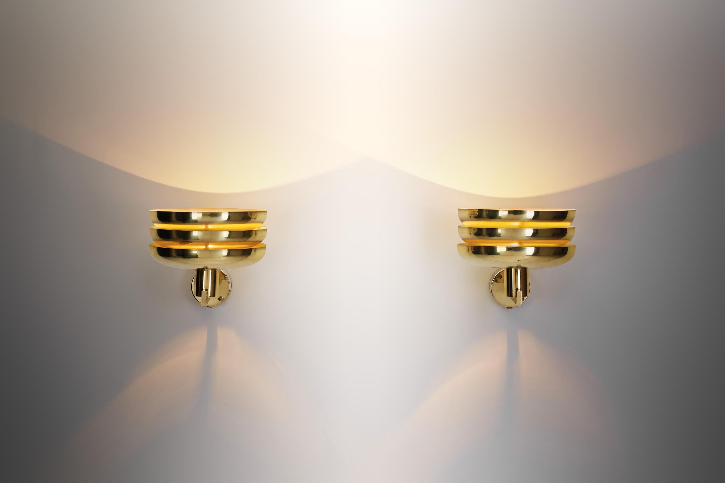 Hans-Agne Jakobsson Pair of "V361" Wall Lights for AB Markaryd, Sweden ...