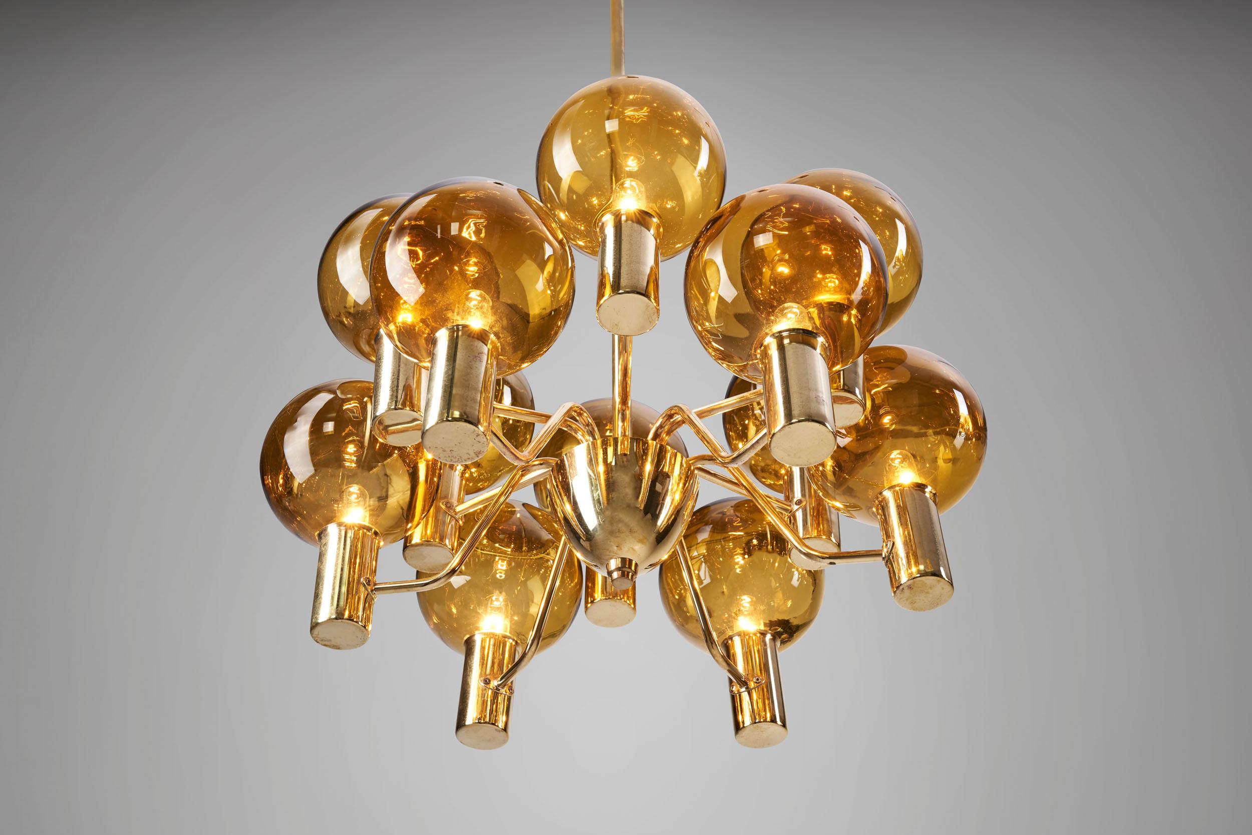 Swedish Hans-Agne Jakobsson “Patricia” Chandeliers for AB Markaryd, Sweden 1960s 