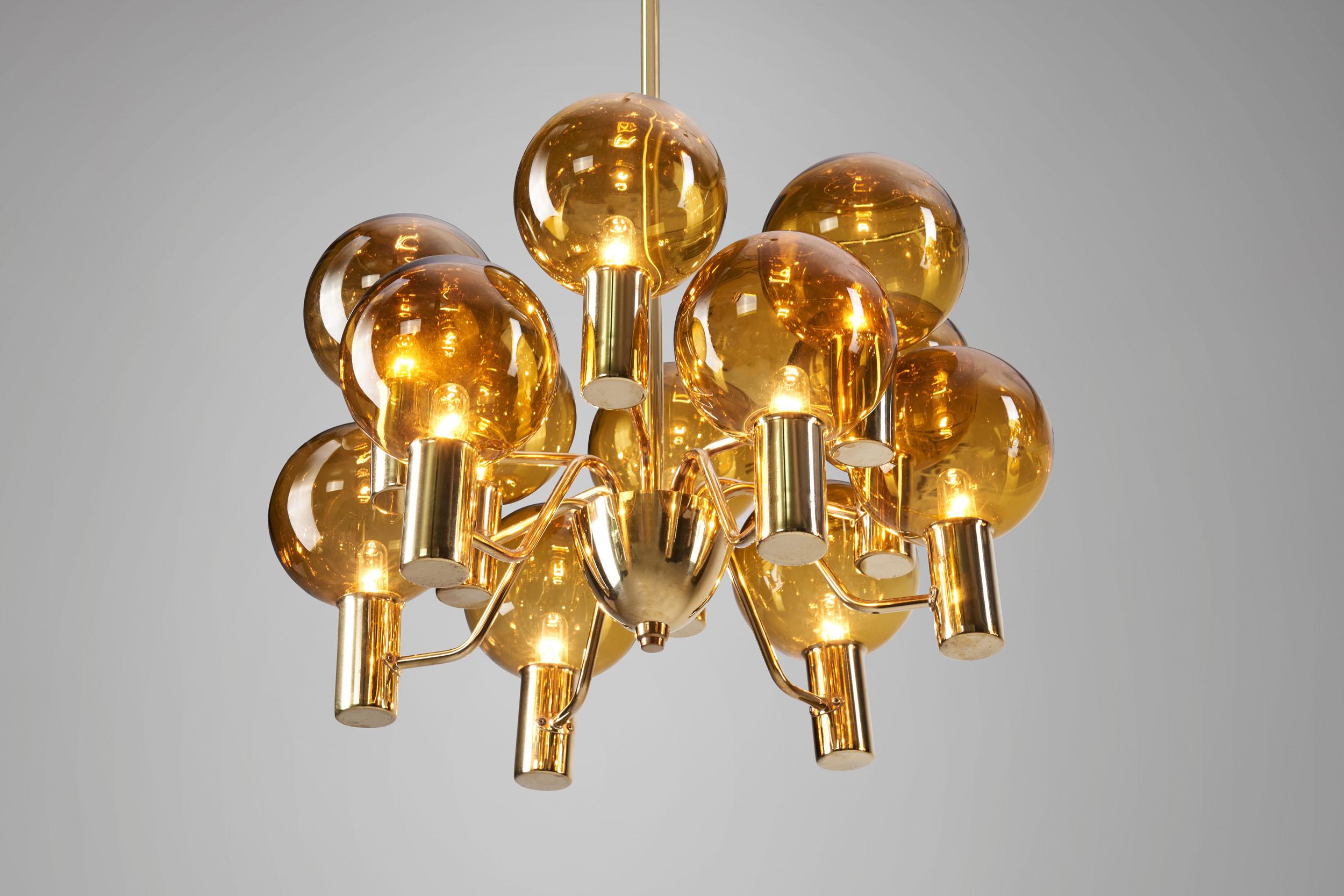 20th Century Hans-Agne Jakobsson “Patricia” Chandeliers for AB Markaryd, Sweden 1960s 