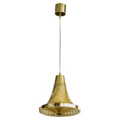 Hans-Agne Jakobsson, Pendant Light, Brass, Sweden, 1960s