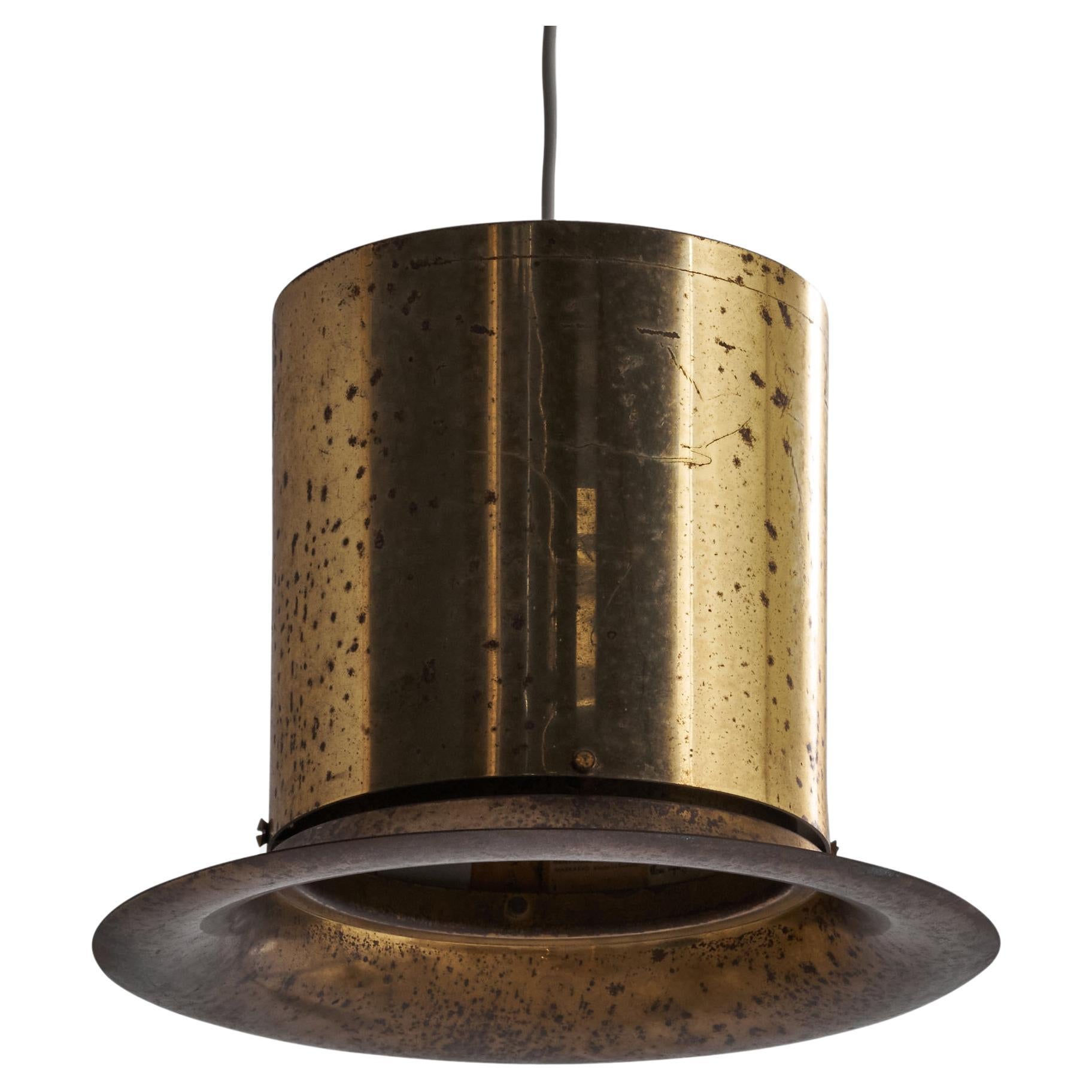 Hans-Agne Jakobsson, Pendant light, Brass, Sweden, 1960s For Sale