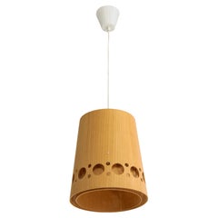 Hans-Agne Jakobsson, Pendelleuchte, Kiefernholz, Schweden, 1970er Jahre