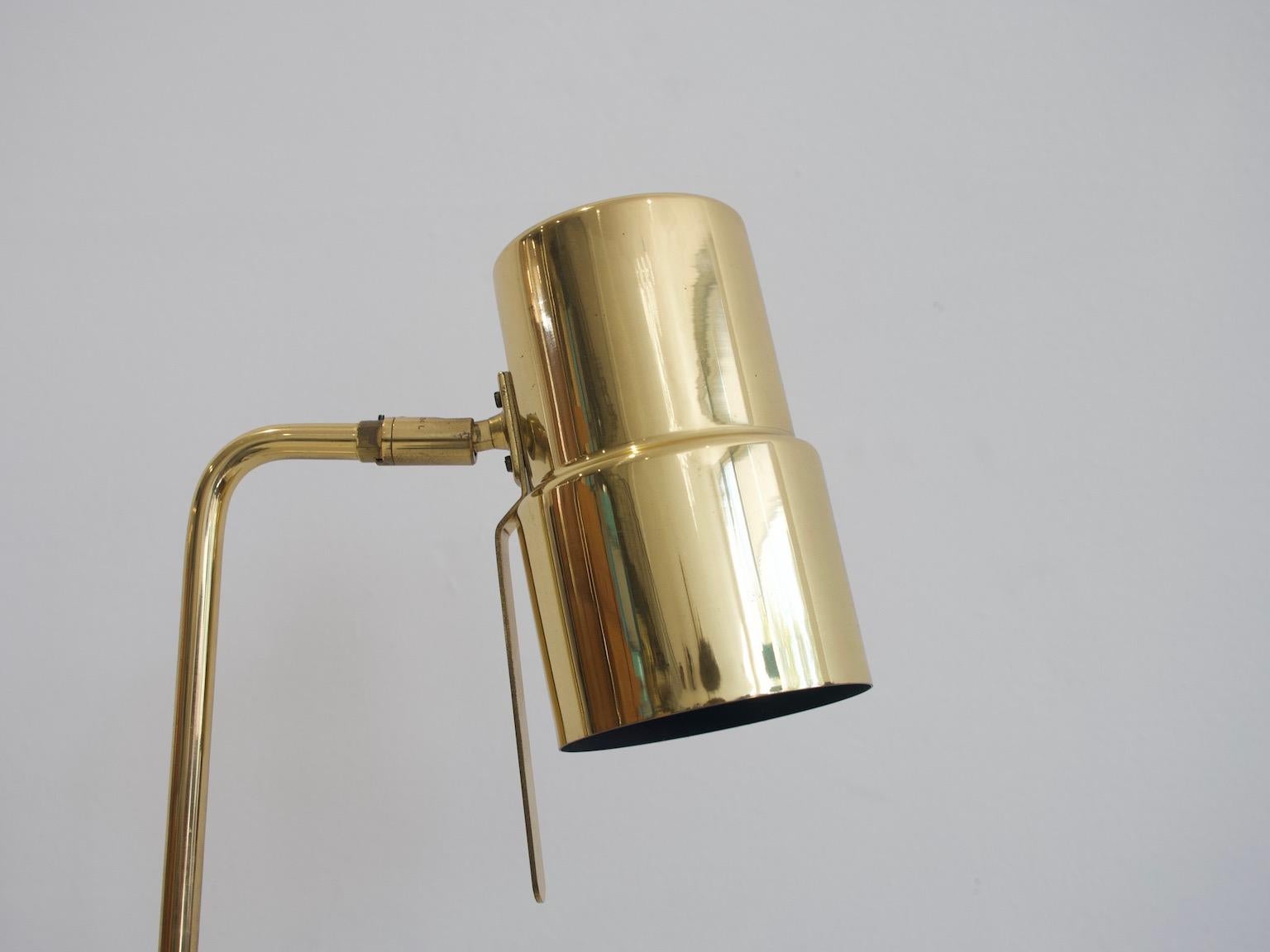 Hans-Agne Jakobsson Polished Brass Floor Lamp (Messing)