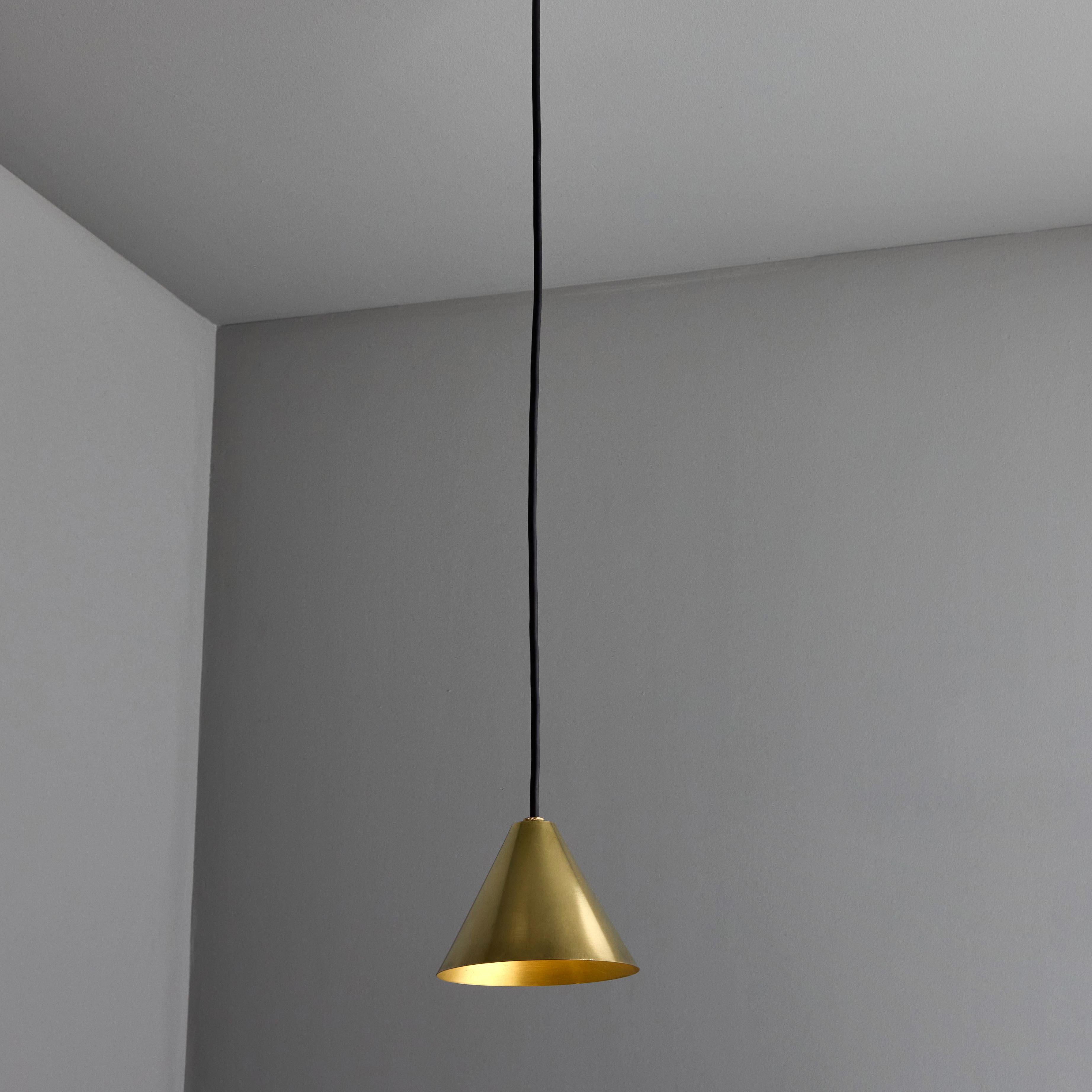 Hans-Agne Jakobsson Polished Brass 'Mini-Tratten' Outdoor Pendant For Sale 4