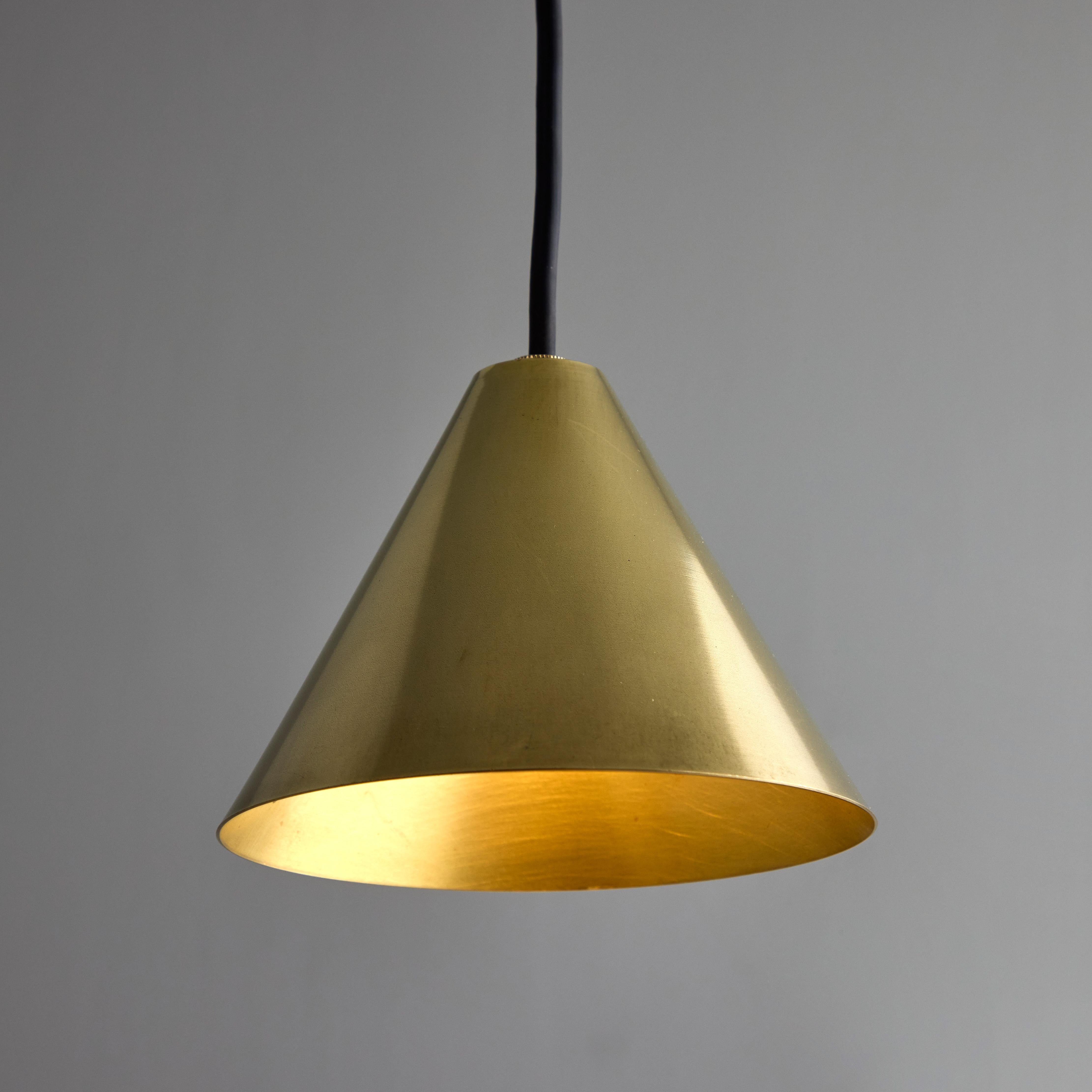 Scandinavian Modern Hans-Agne Jakobsson Polished Brass 'Mini-Tratten' Outdoor Pendant For Sale