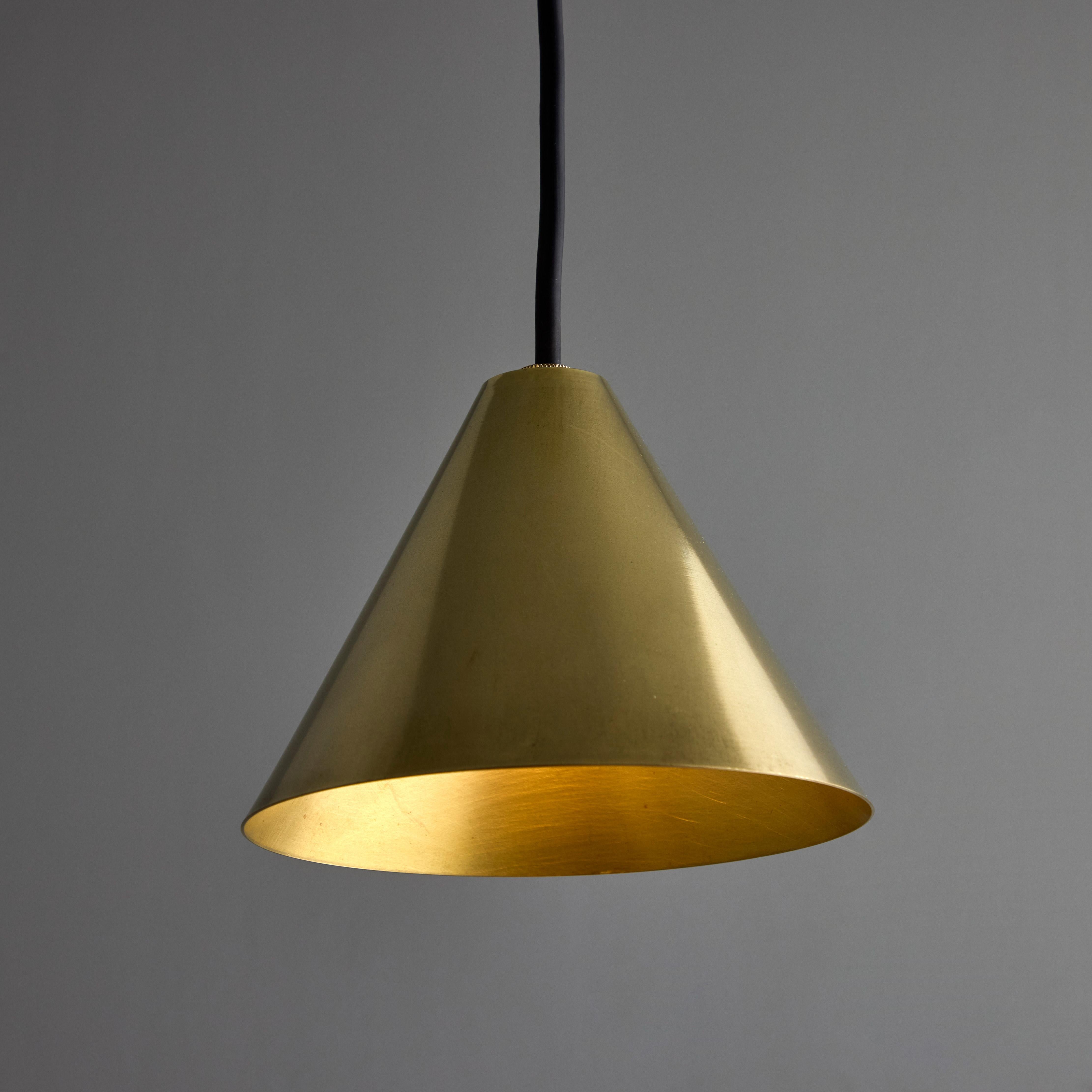 Hans-Agne Jakobsson Polished Brass 'Mini-Tratten' Outdoor Pendant In New Condition For Sale In Glendale, CA