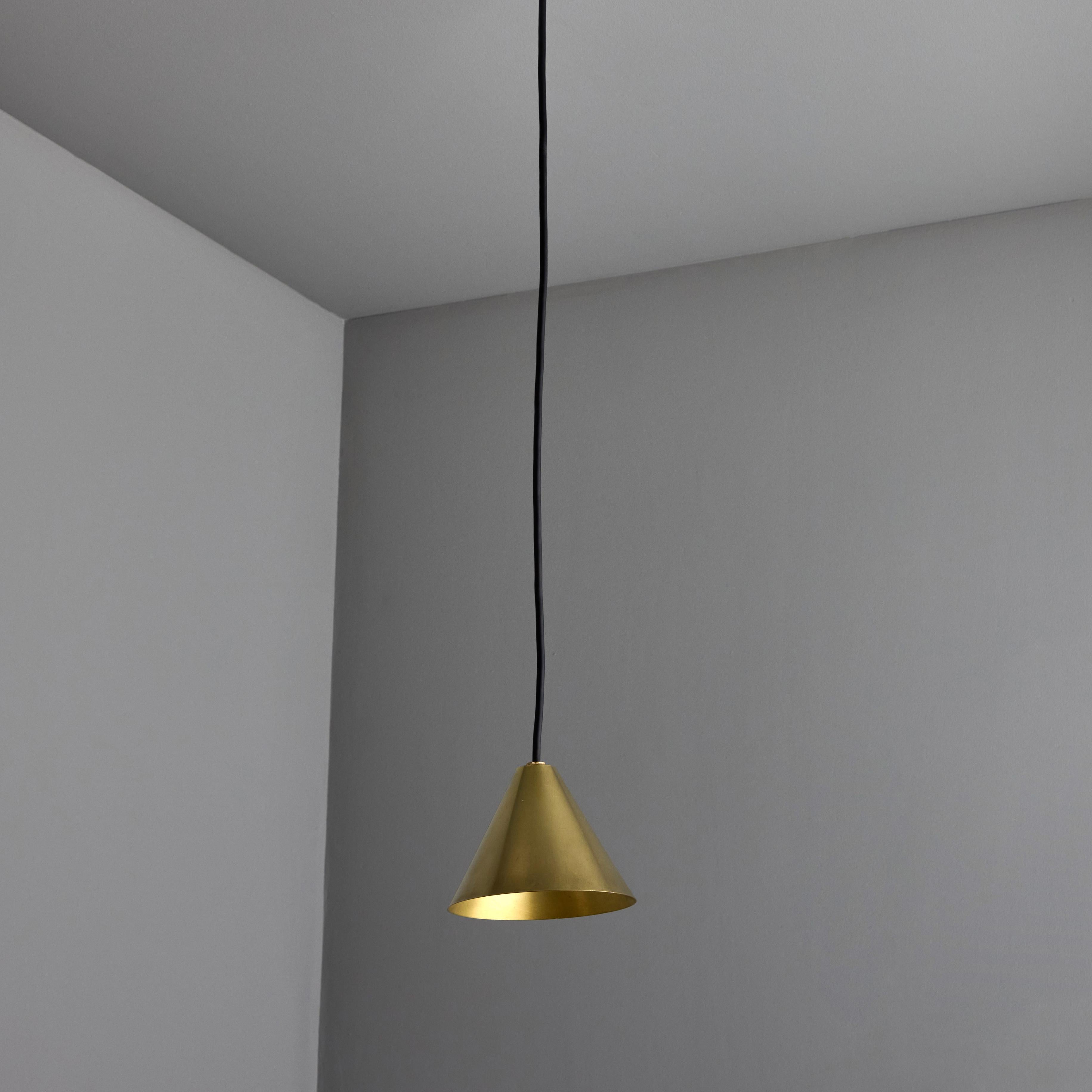 Hans-Agne Jakobsson Polished Brass 'Mini-Tratten' Outdoor Pendant For Sale 1