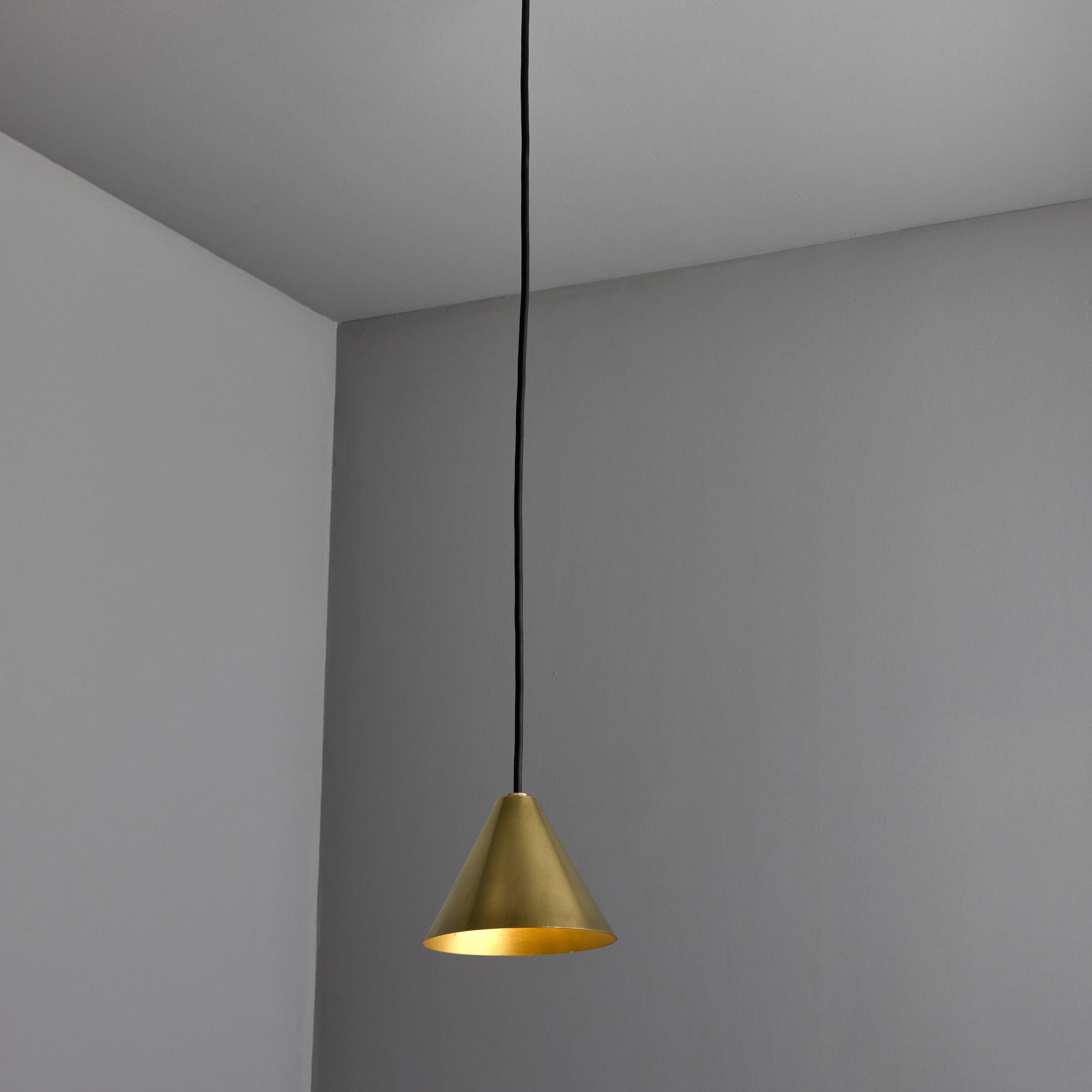 Hans-Agne Jakobsson Polished Brass 'Mini-Tratten' Outdoor Pendant For Sale 2