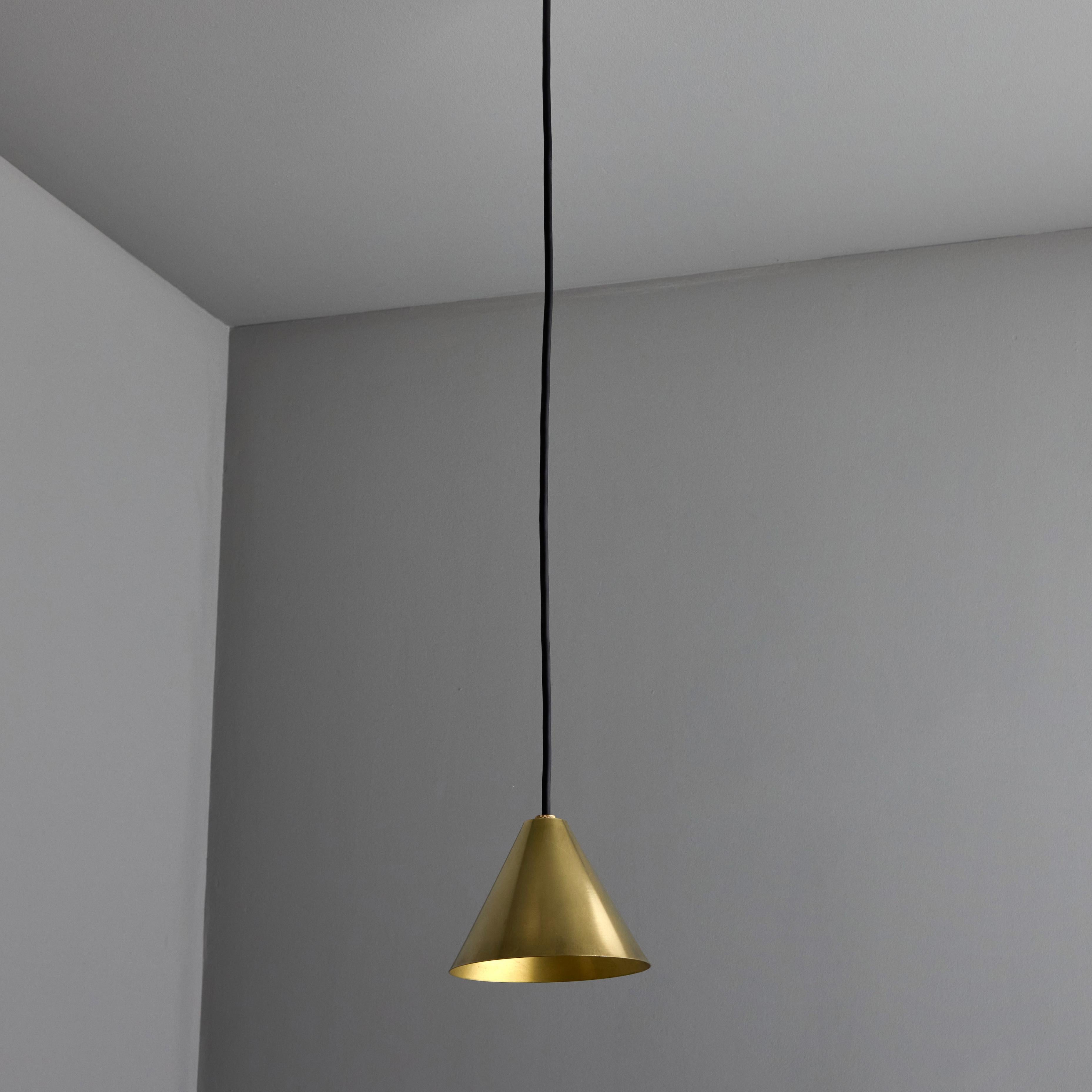 Hans-Agne Jakobsson Polished Brass 'Mini-Tratten' Outdoor Pendant For Sale 3