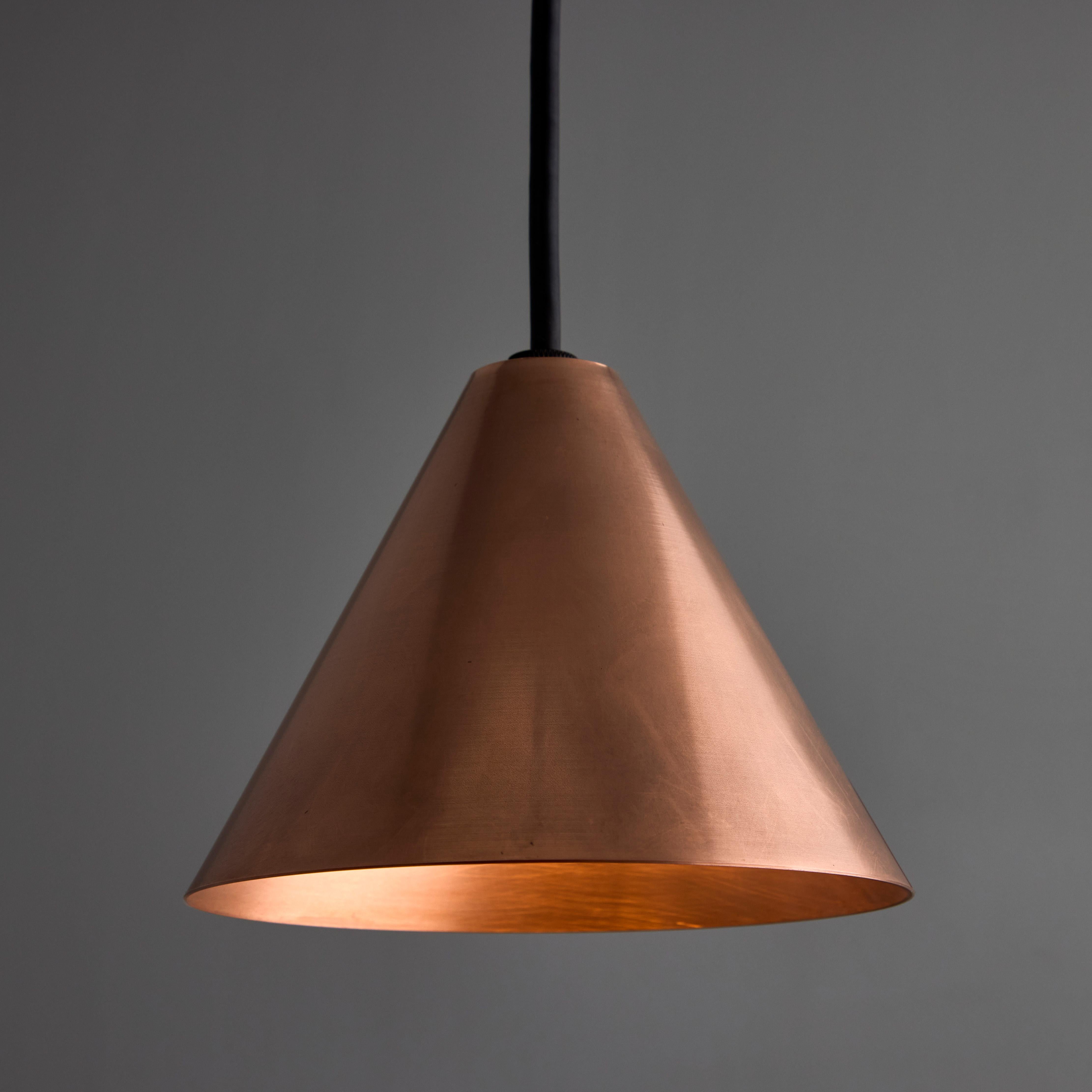 Scandinavian Modern Hans-Agne Jakobsson Polished Copper 'Mini-Tratten' Outdoor Pendant For Sale