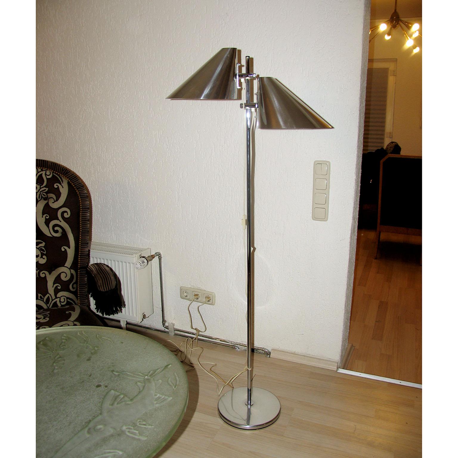 Mid-Century Modern Hans Agne Jakobsson Rare G-185 Cone Shape Floor Lamp by Markaryd Sweden, 1960s
