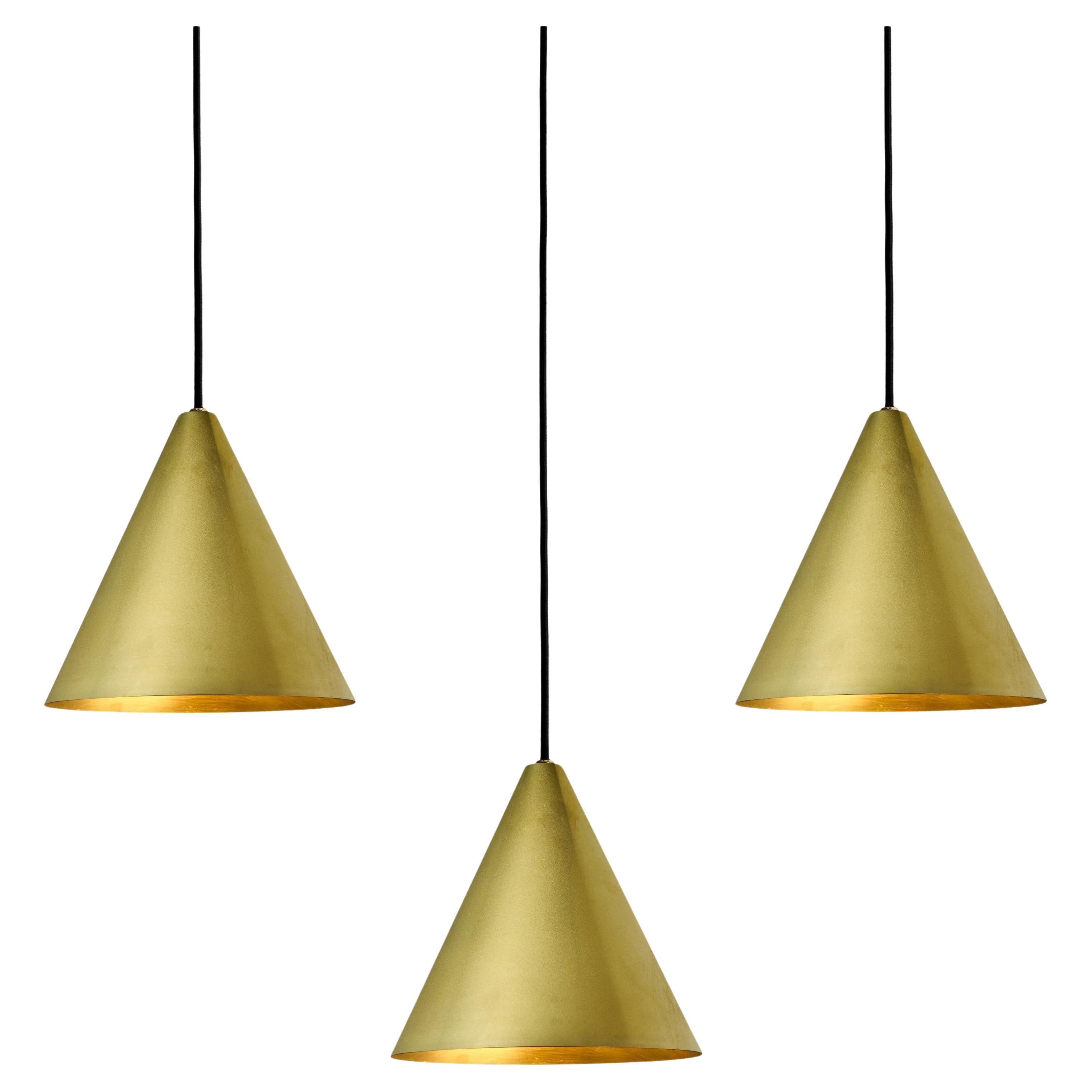 Hans-Agne Jakobsson Raw Brass 'Tratten' Outdoor Pendant