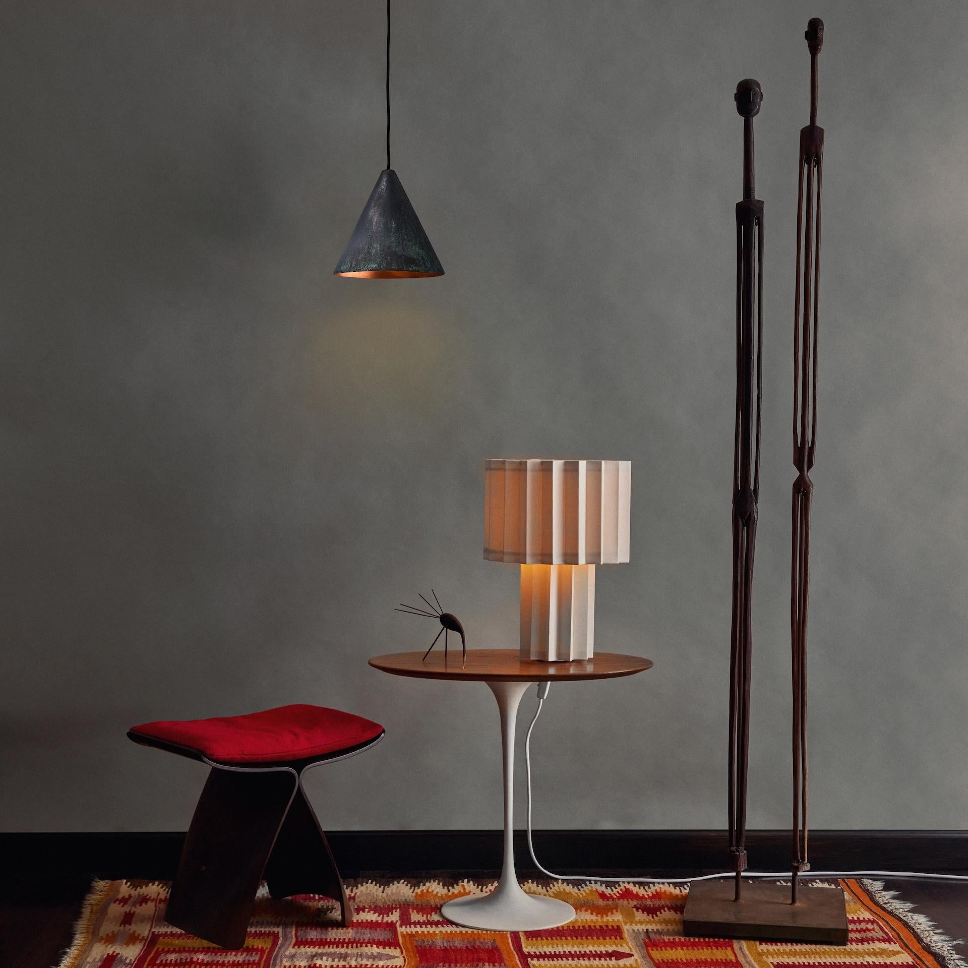 Hans-Agne Jakobsson Raw Brass 'Tratten' Pendant For Sale 8