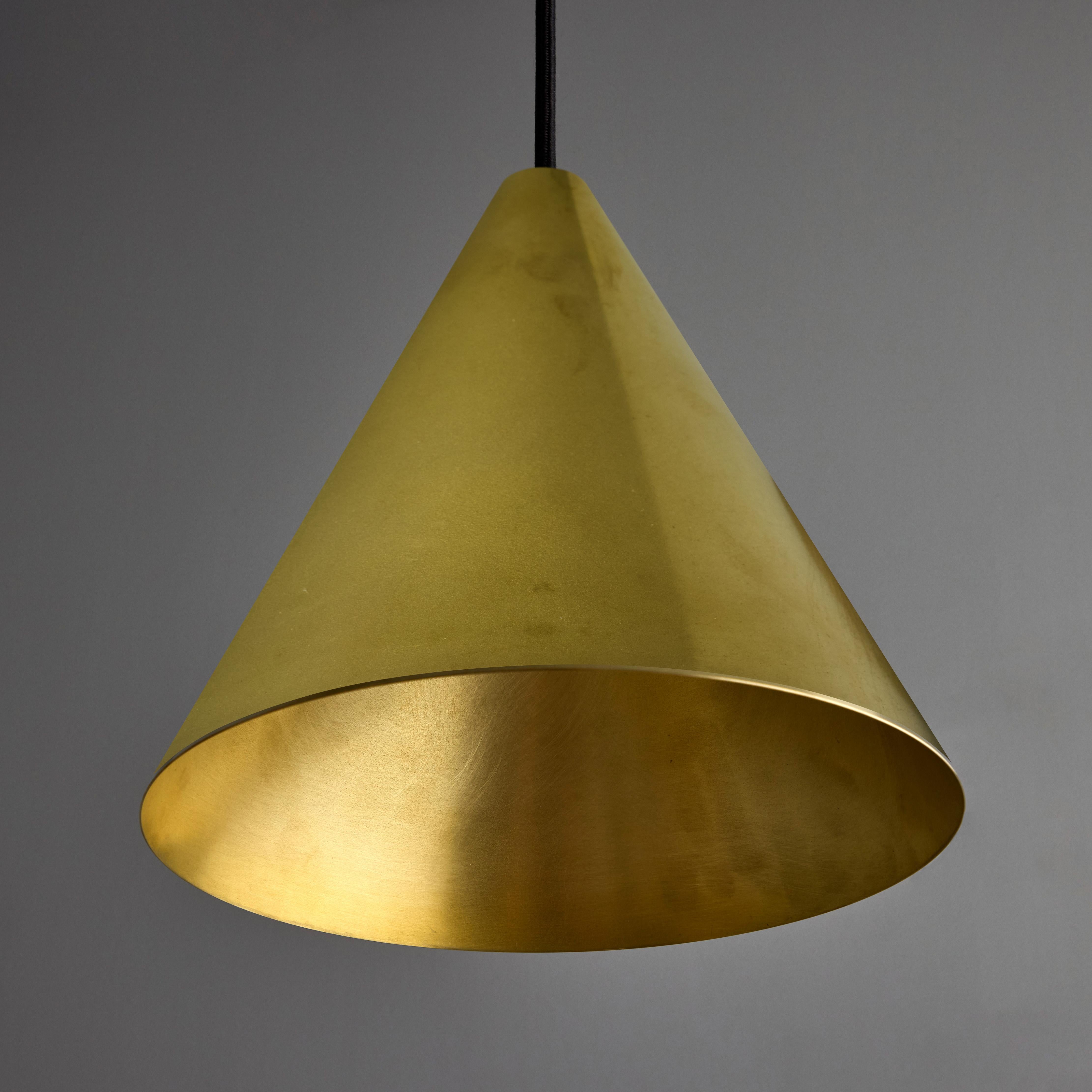 Hans-Agne Jakobsson Raw Brass 'Tratten' Pendant For Sale 2