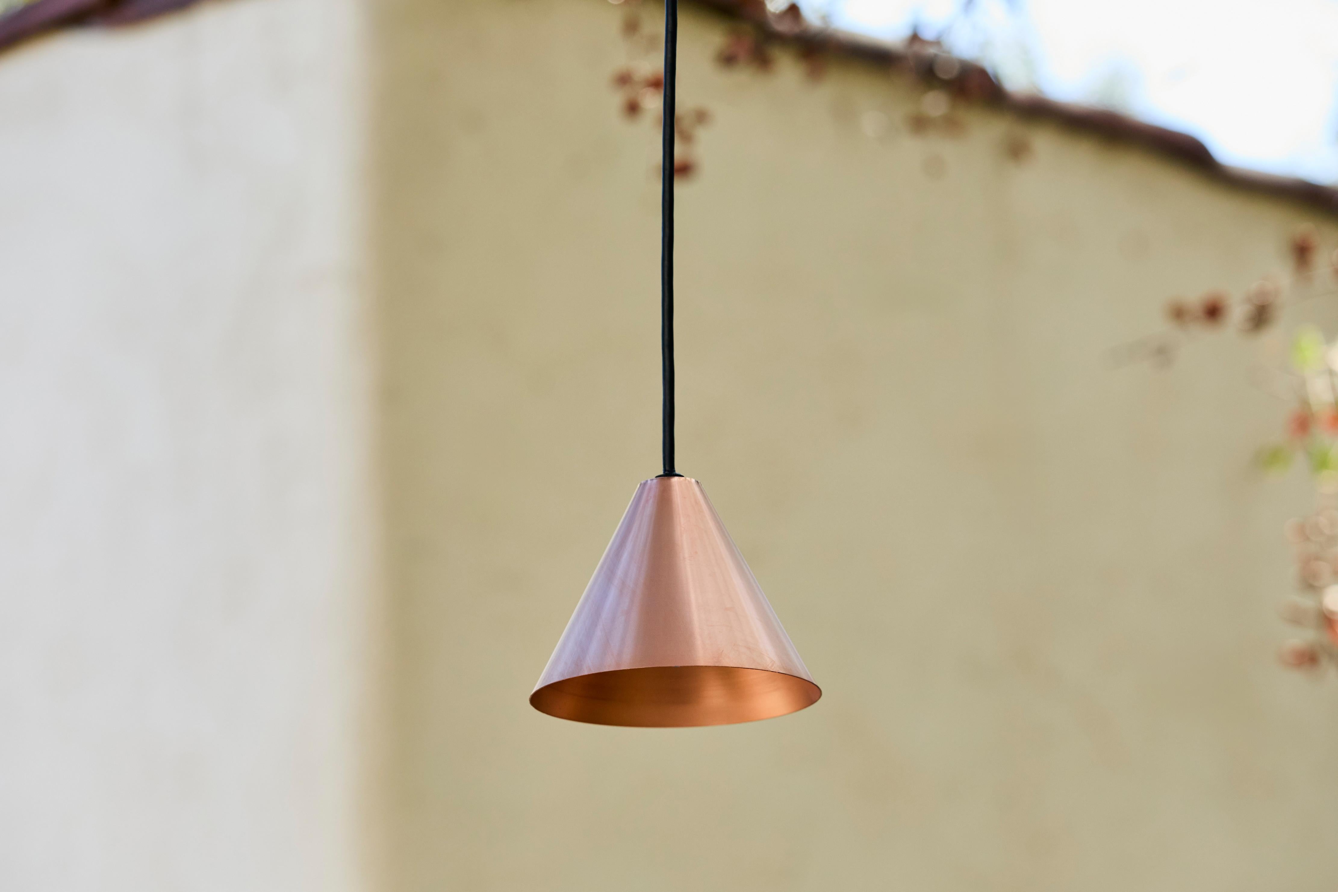 Scandinavian Modern Hans-Agne Jakobsson Raw Copper 'Mini-Tratten' Outdoor Pendant For Sale