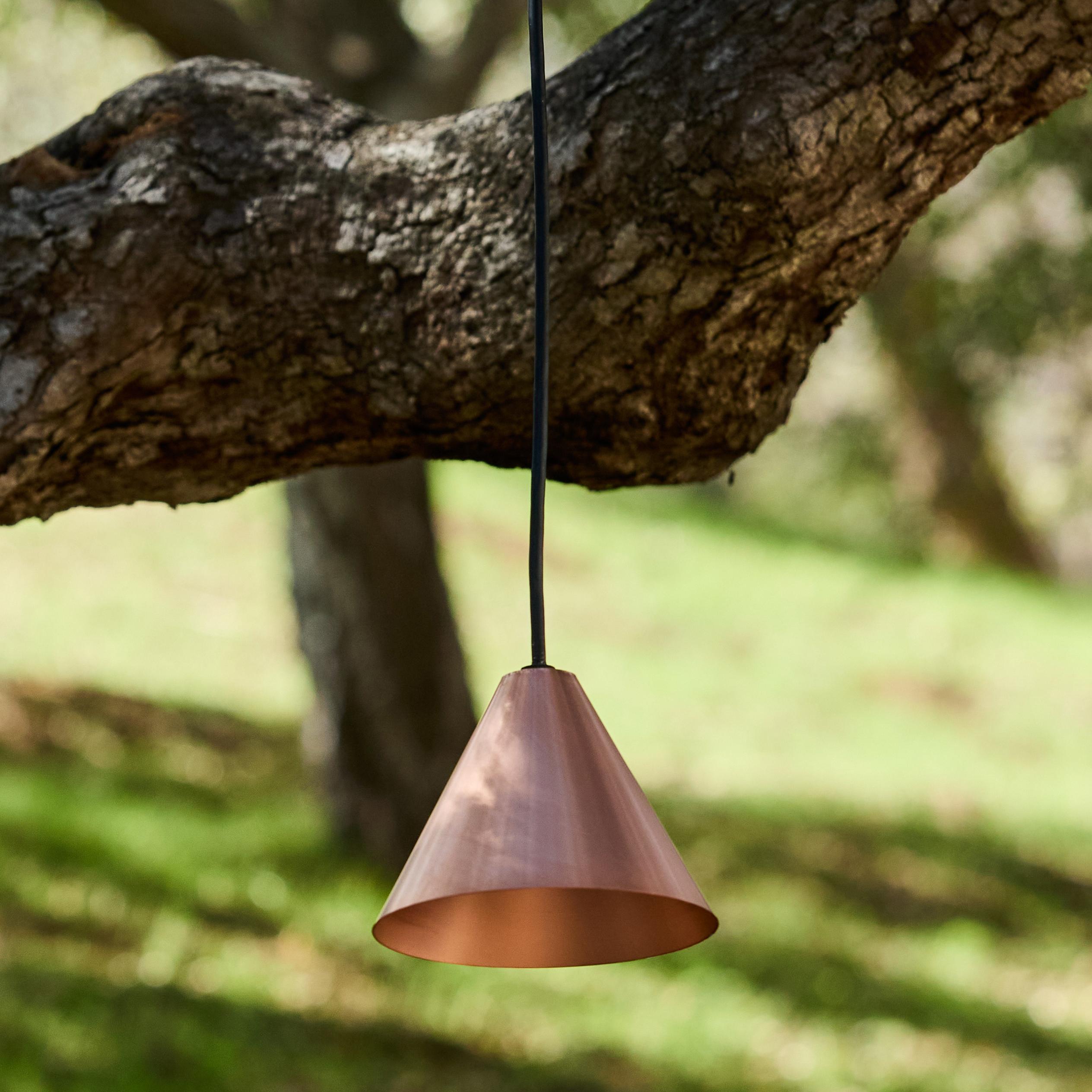 Contemporary Hans-Agne Jakobsson Raw Copper 'Mini-Tratten' Outdoor Pendant For Sale